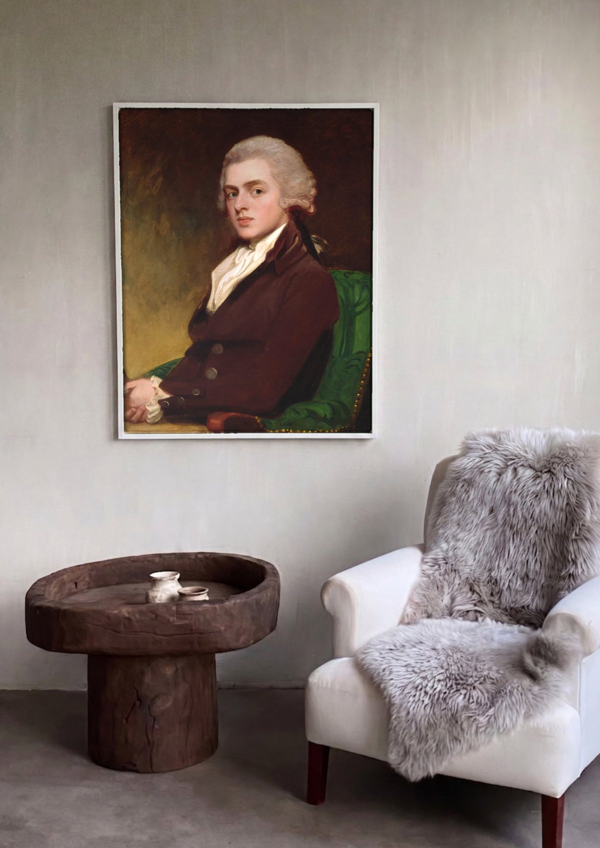 Quadro Decorativo Retrato Jovem Cavalheiro - George Romney | quadro emoldurado na parede