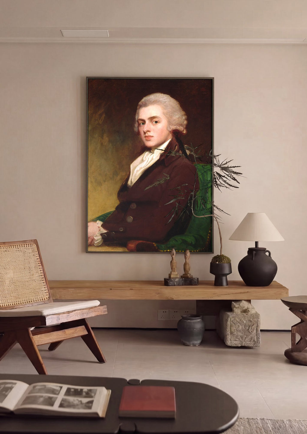 Quadro Decorativo Retrato Jovem Cavalheiro - George Romney | quadro emoldurado na parede