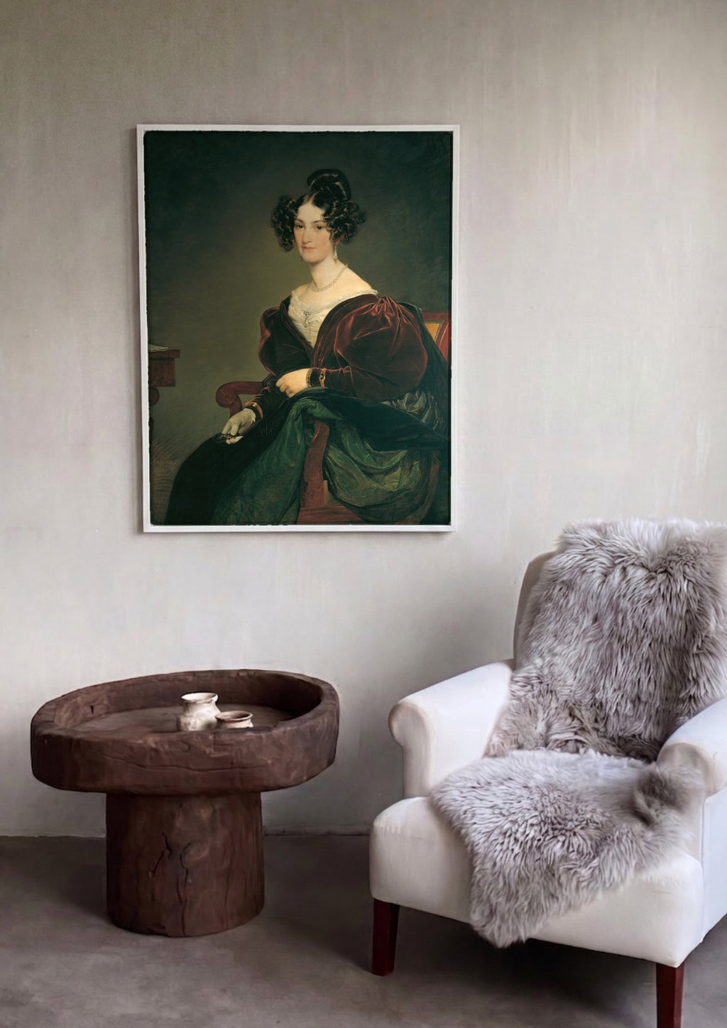 Quadro Decorativo Retrato de Senhora - Friedrich von Amerling | quadro emoldurado na parede