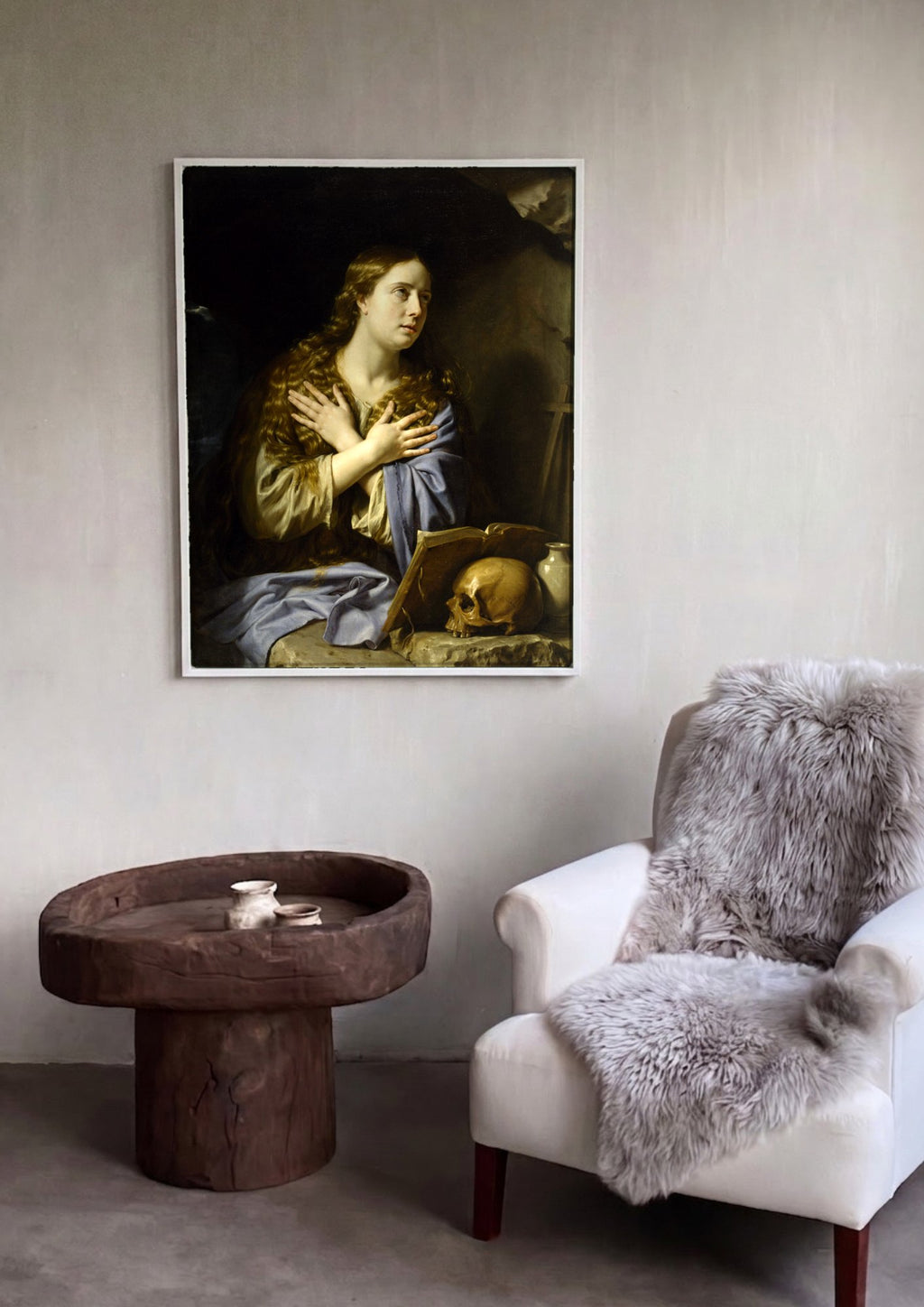 Quadro Decorativo Madalena Penitente - Philippe de Champaigne | quadro emoldurado na parede