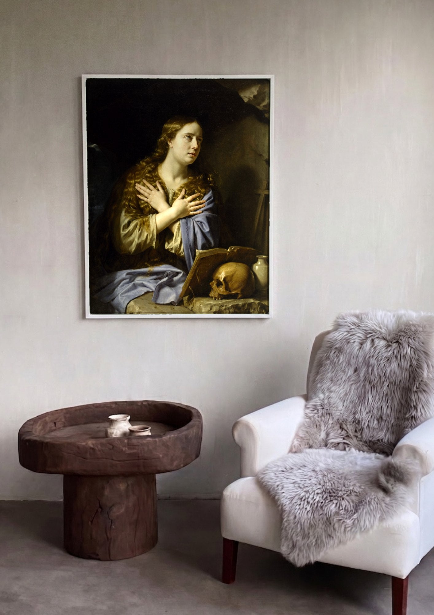 Quadro Decorativo Madalena Penitente - Philippe de Champaigne | quadro emoldurado na parede