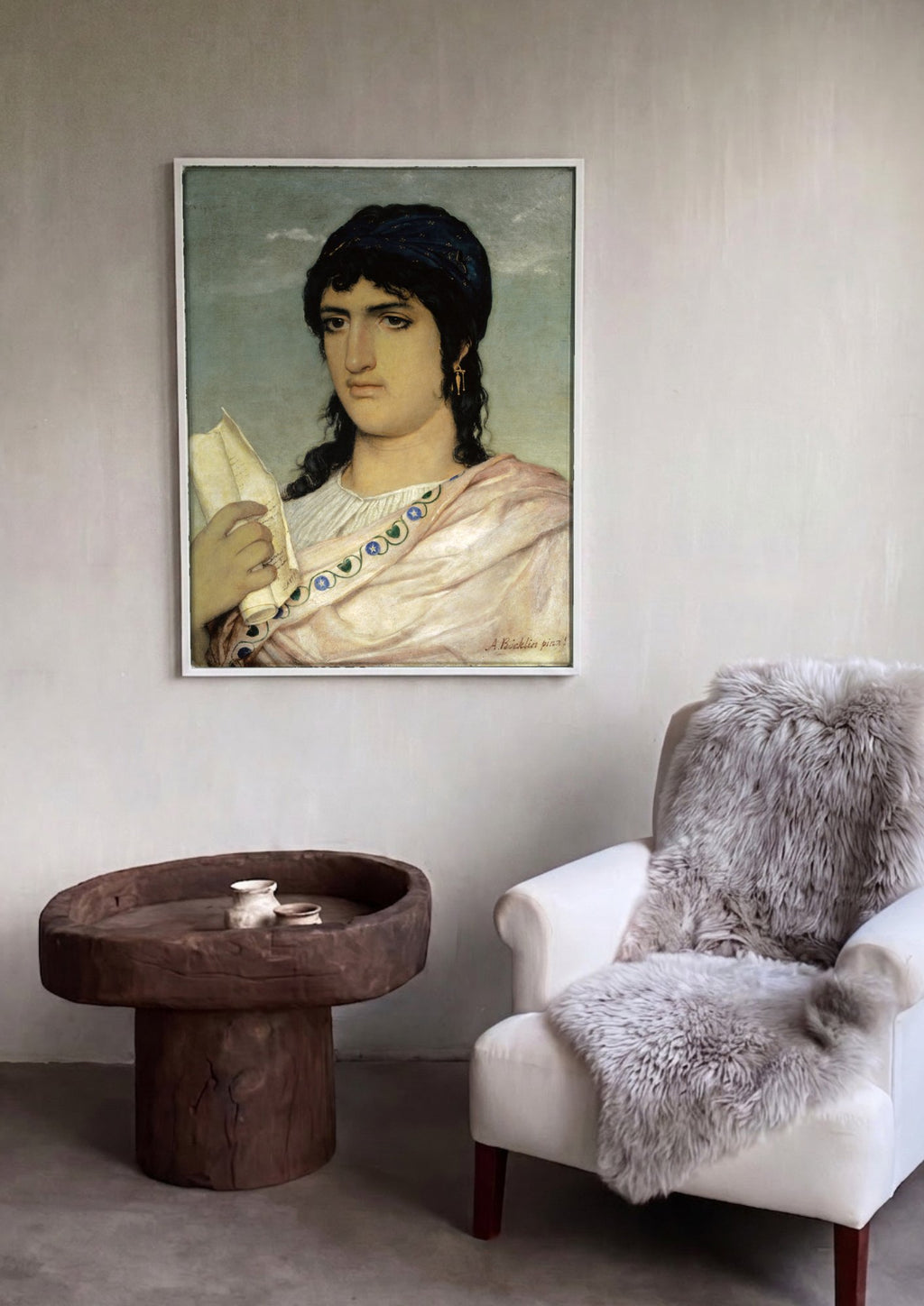 Quadro Decorativo A Sibila - Arnold Böcklin | quadro emoldurado na parede