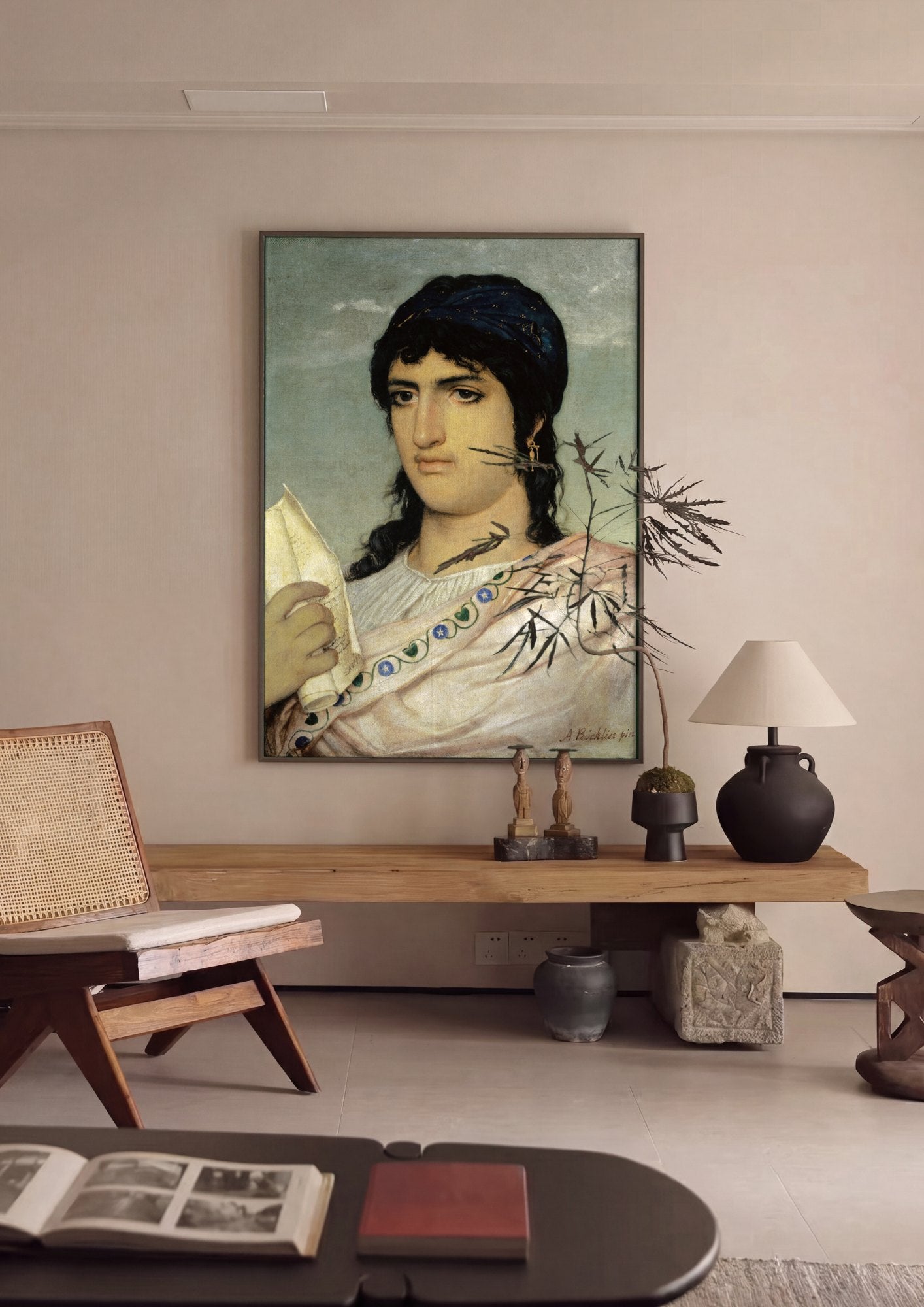 Quadro Decorativo A Sibila - Arnold Böcklin | quadro emoldurado na parede