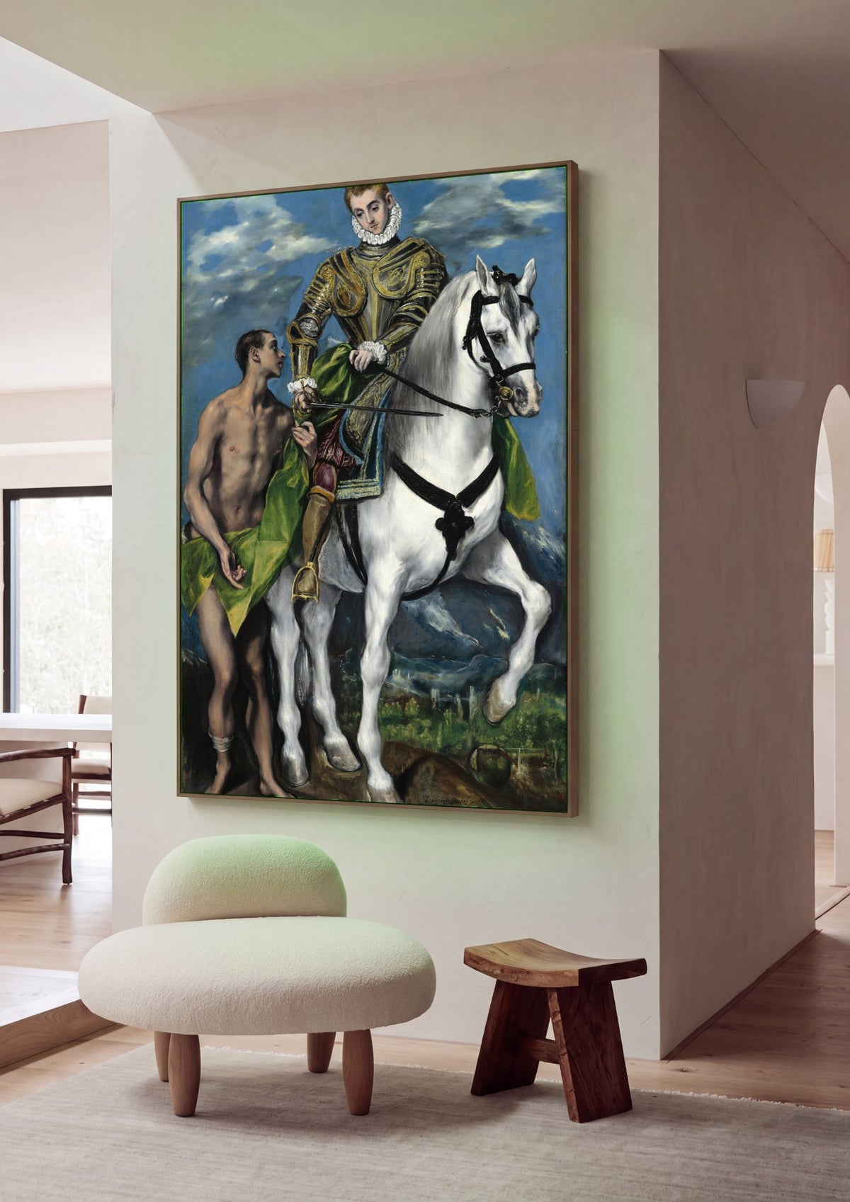 Quadro Decorativo São Martinho e o Mendigo - El Greco | quadro emoldurado na parede