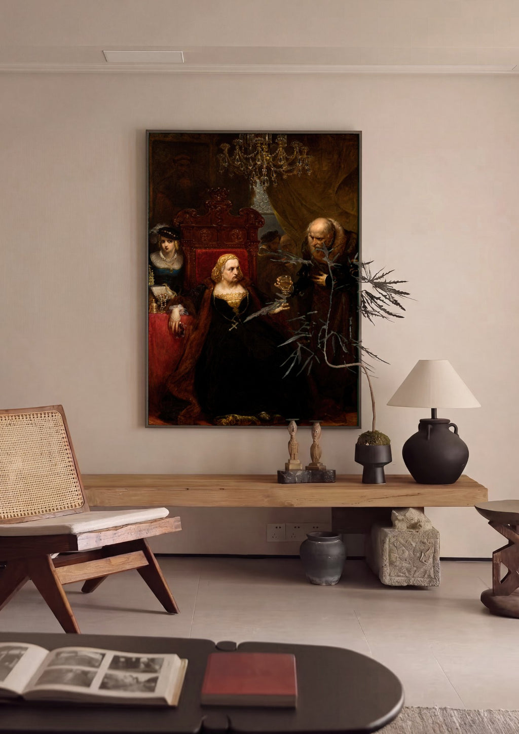 Quadro Decorativo A Rainha Barbara Radziwill - Jan Matejko | quadro emoldurado na parede