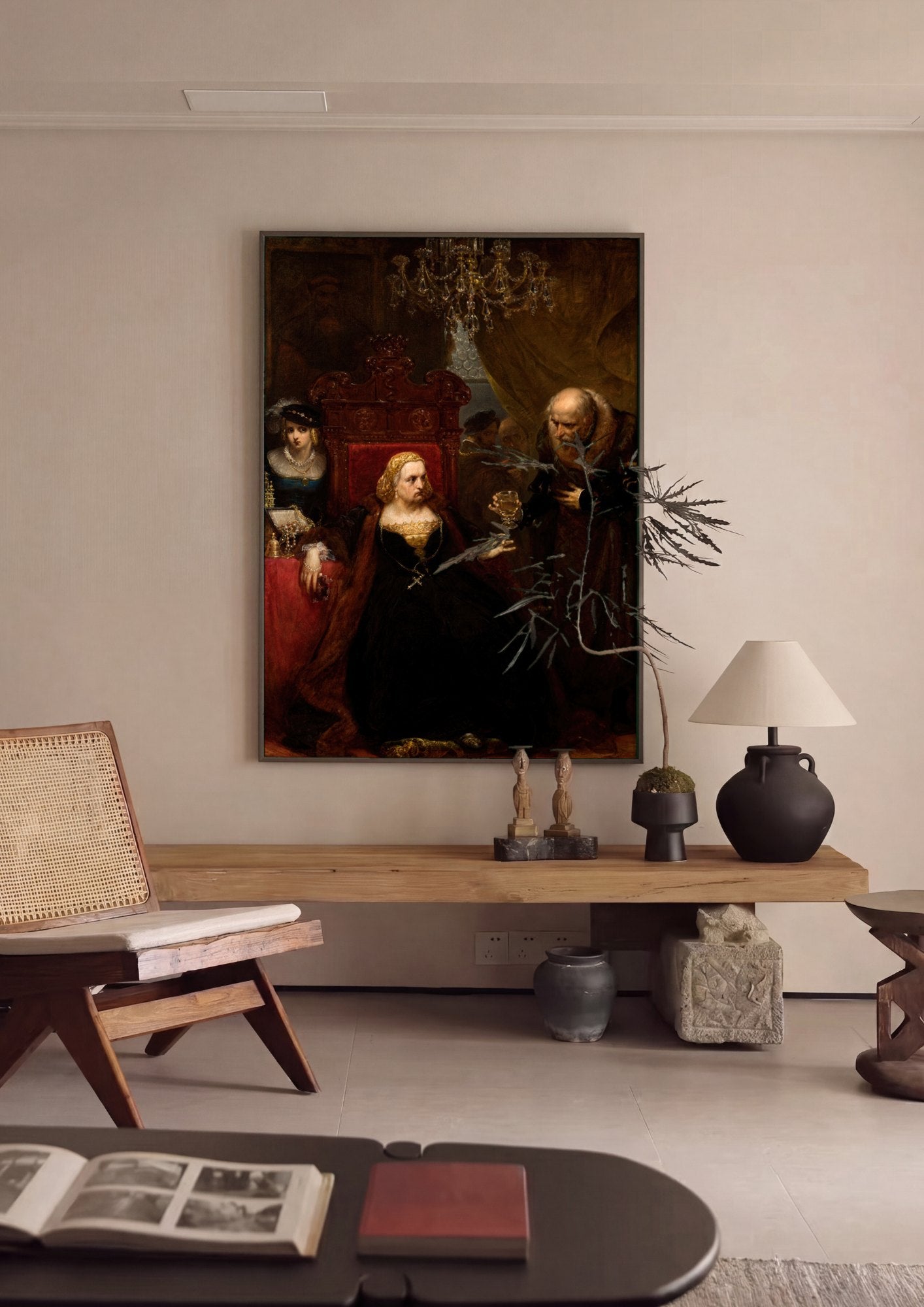Quadro Decorativo A Rainha Barbara Radziwill - Jan Matejko | quadro emoldurado na parede