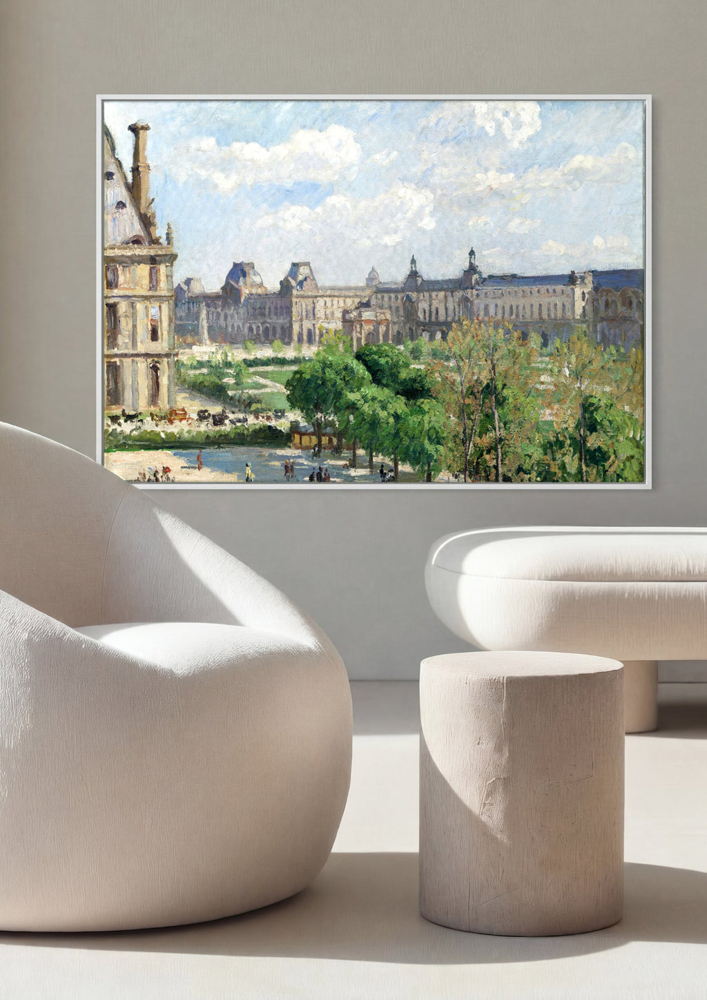 Quadro Decorativo Jardins das Tulherias - Pissarro em ambiente decorado