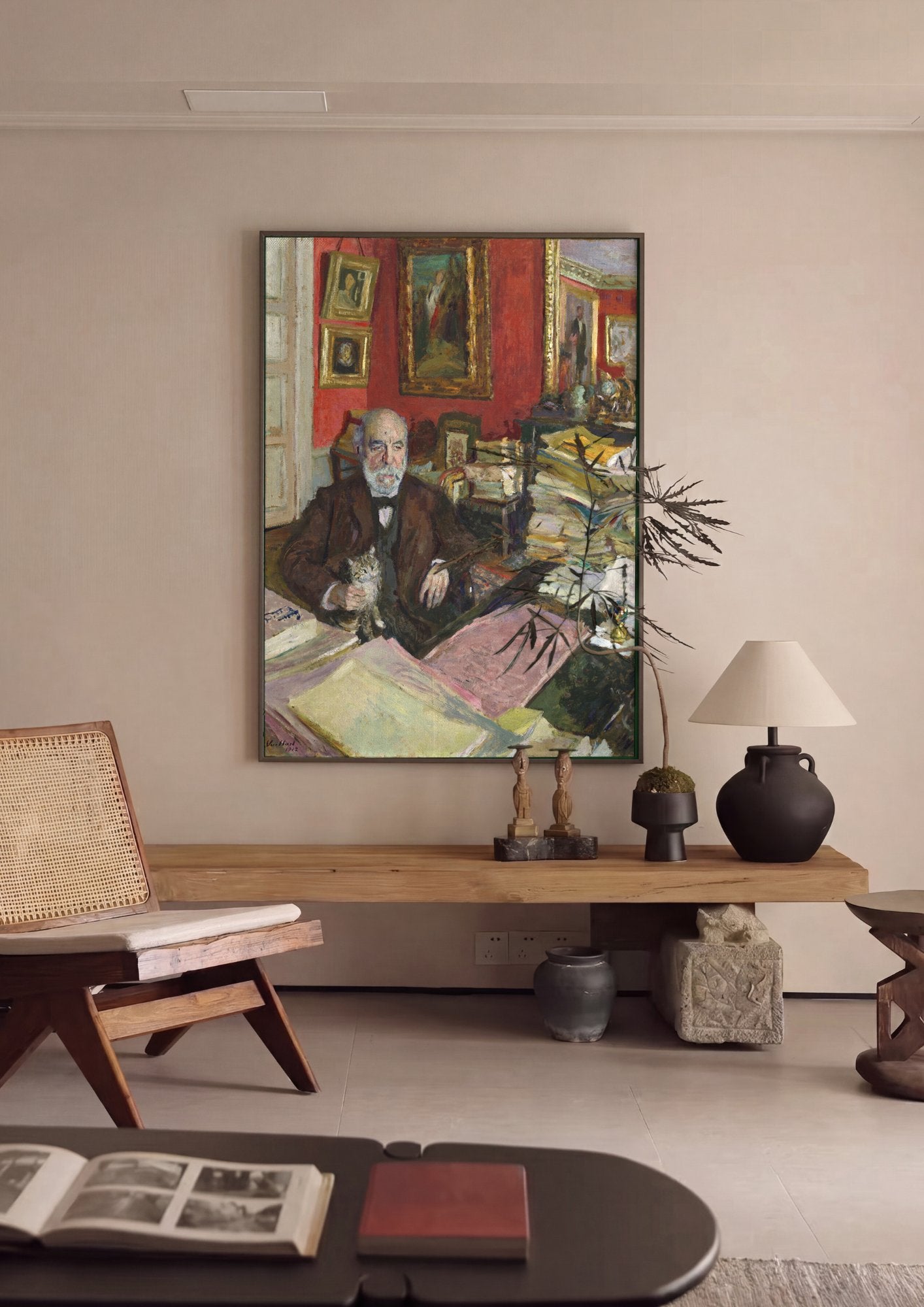 Quadro Decorativo O Doutor Georges Viau em seu escritório - Vuillard em ambiente decorado