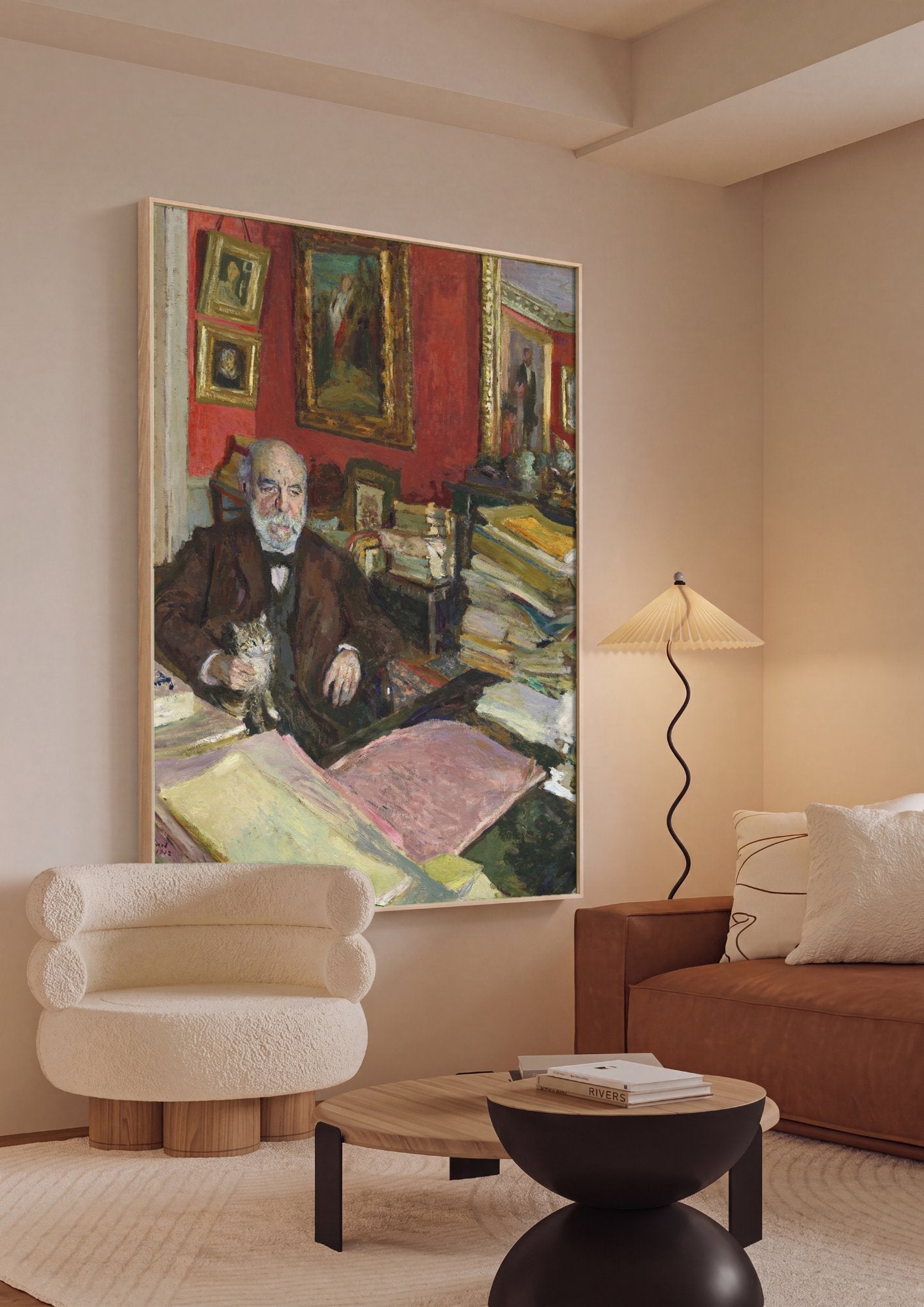 Quadro Decorativo O Doutor Georges Viau em seu escritório - Vuillard em ambiente decorado