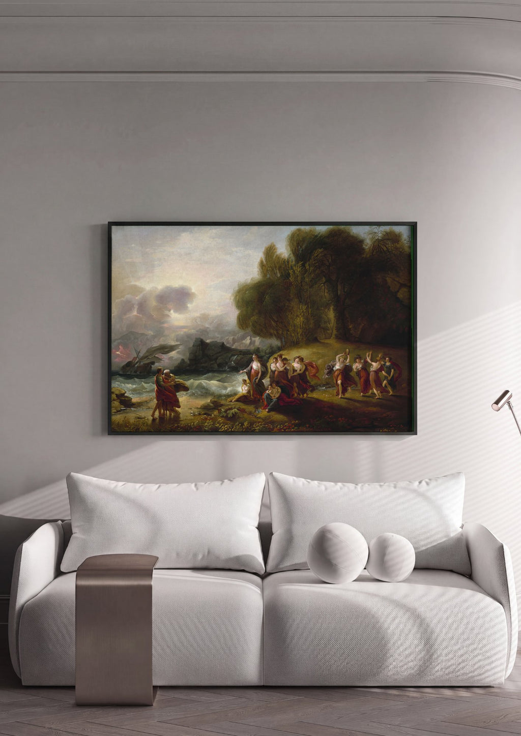 Quadro Decorativo A Tempestade de Caliban - Benjamin West em ambiente decorado