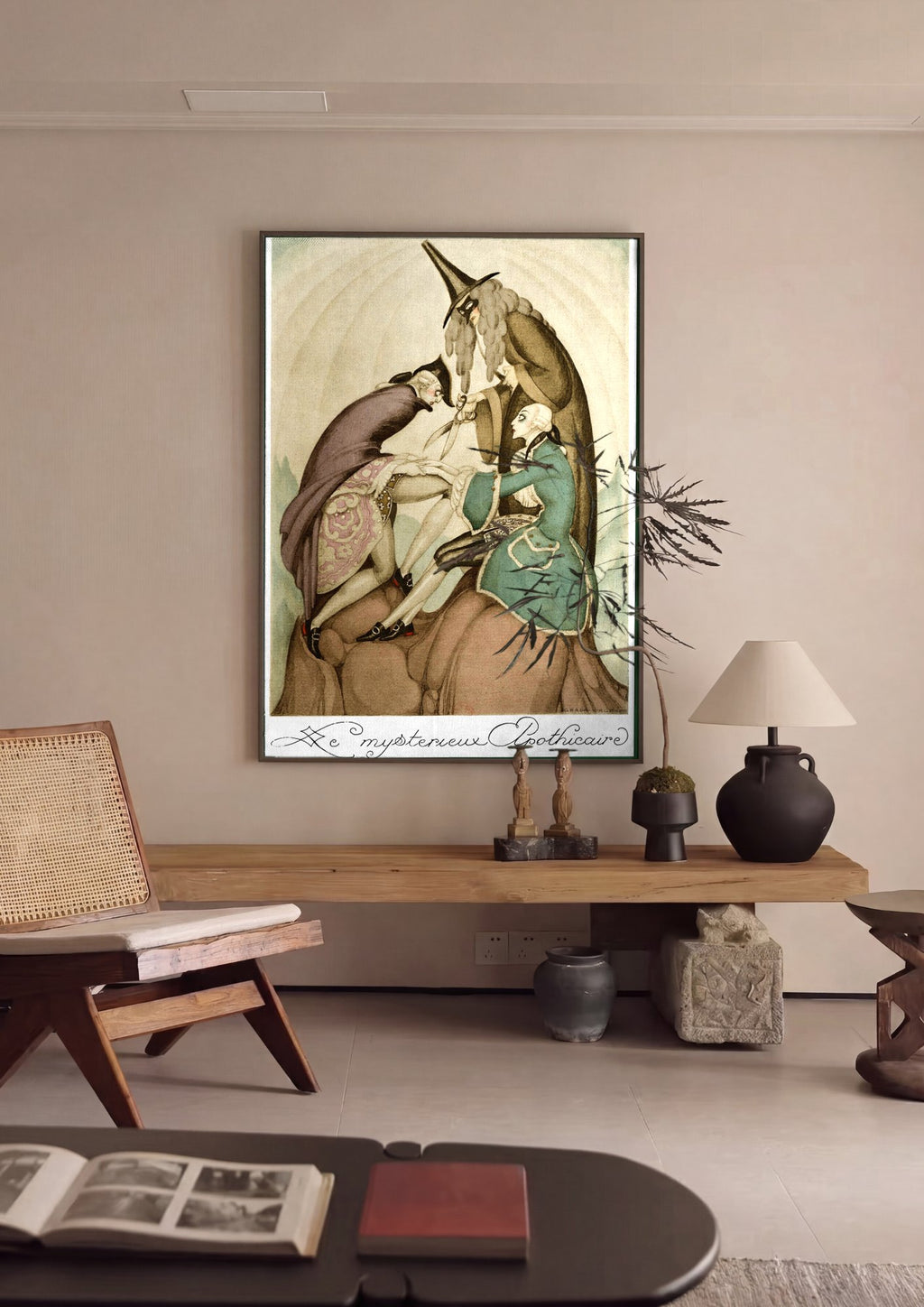 Quadro Decorativo Le Mysterieux Apothicaire - Gerda Wegener em ambiente decorado