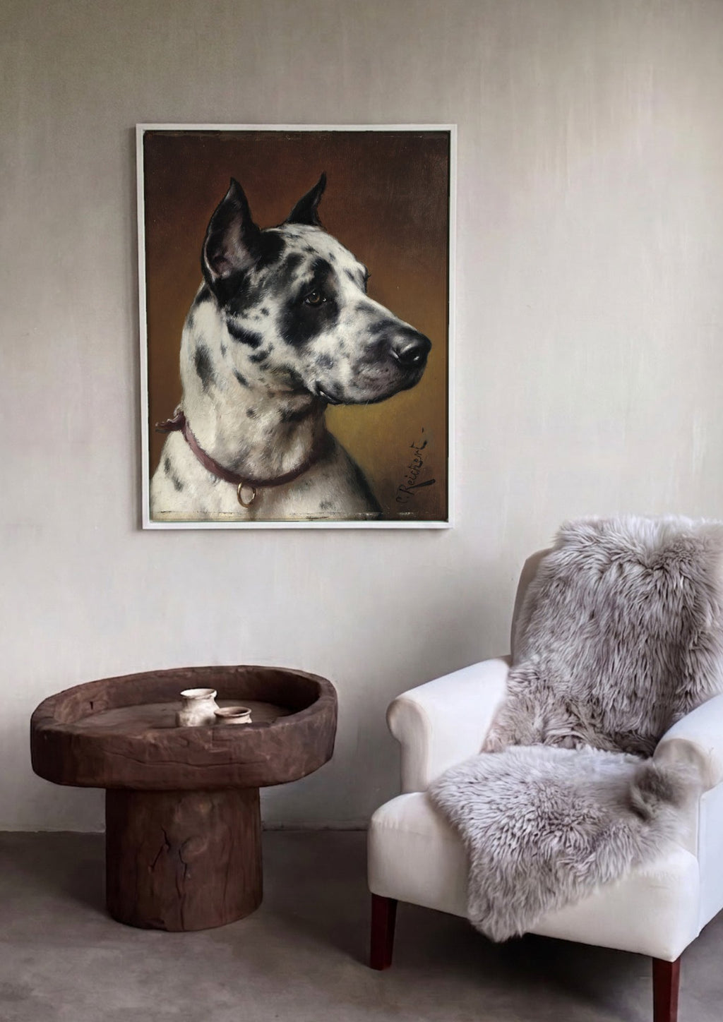 Quadro Decorativo Cão Dálmata - Carl Reichert em ambiente decorado