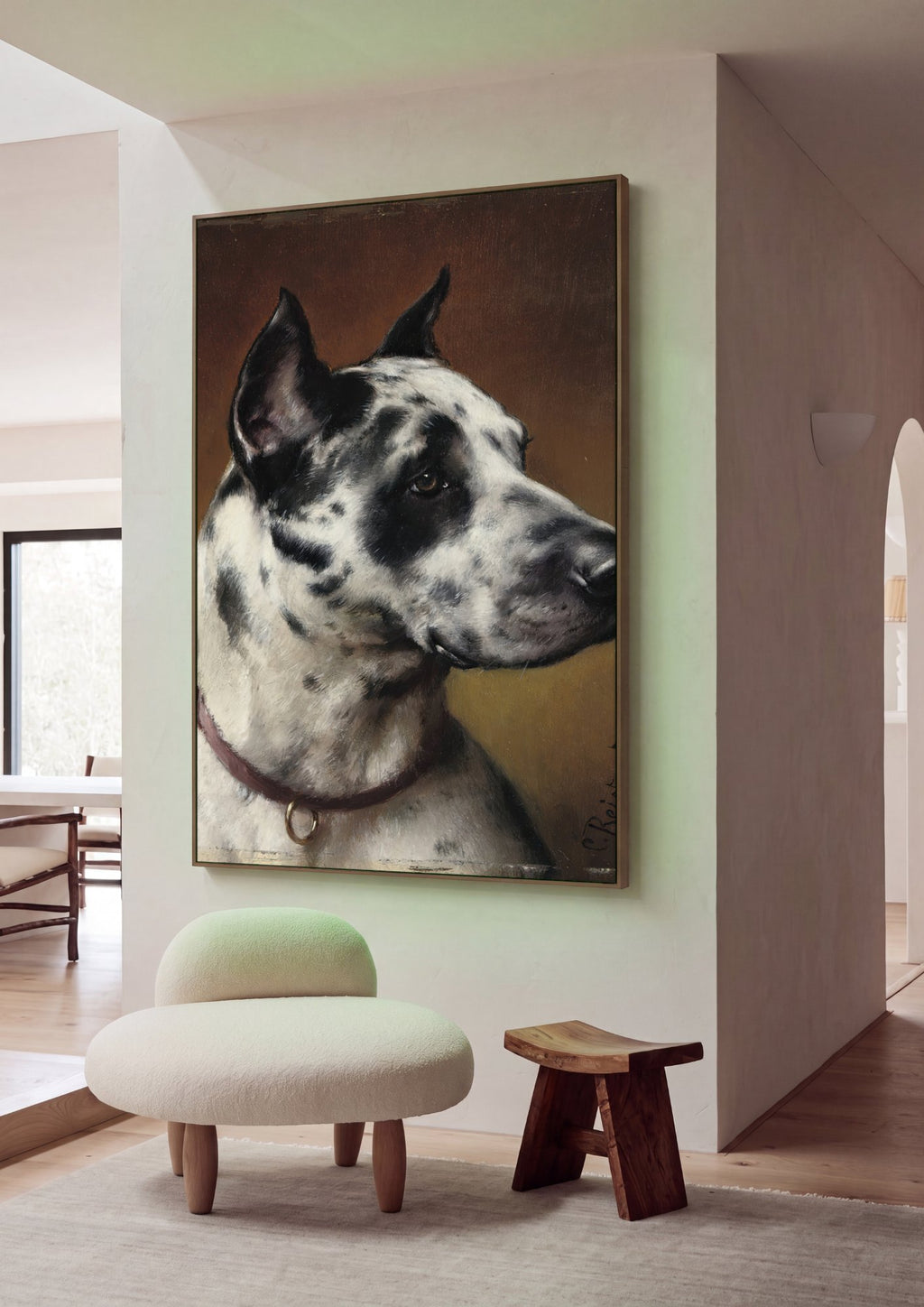 Quadro Decorativo Cão Dálmata - Carl Reichert em ambiente decorado