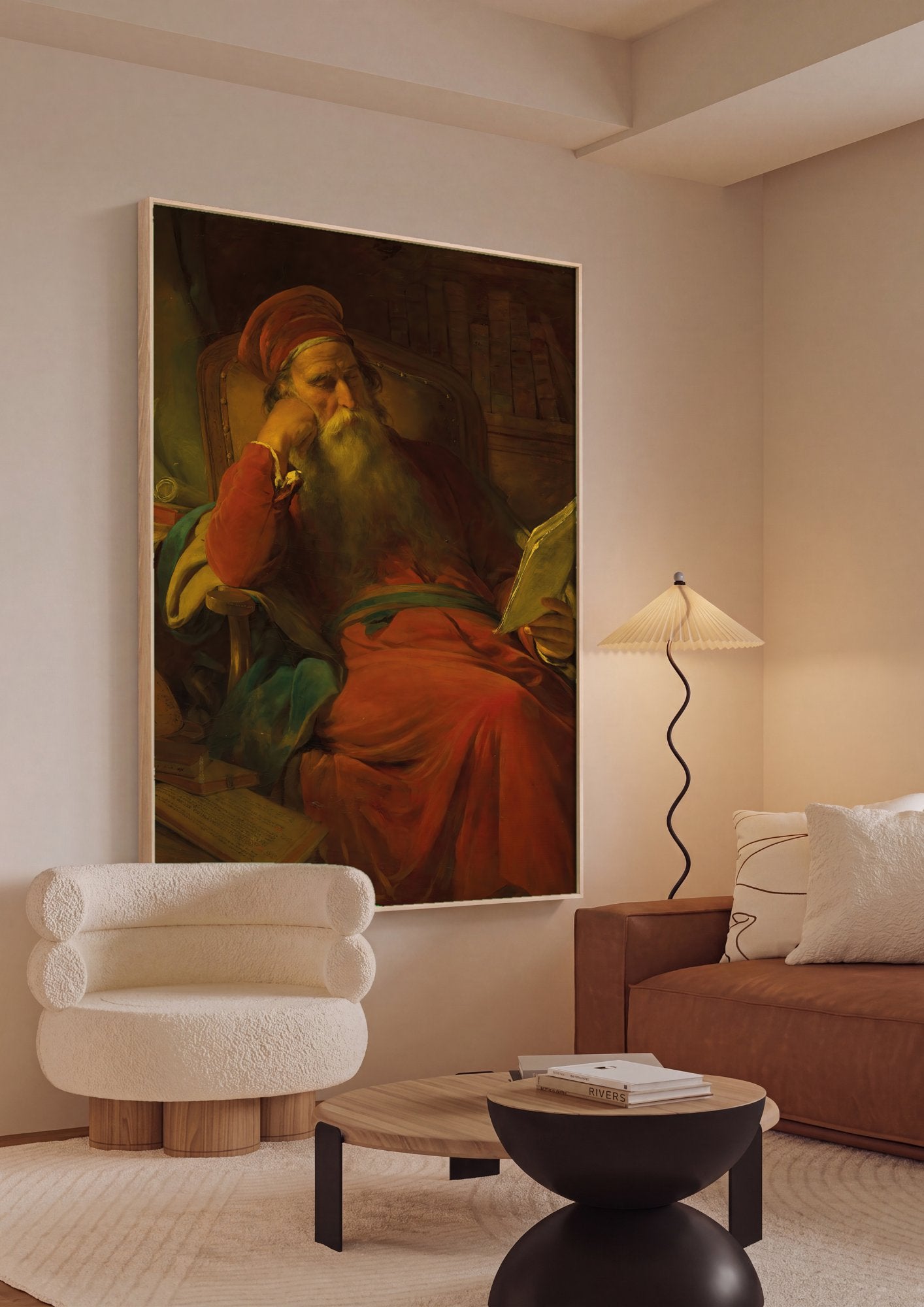 Quadro Decorativo O Estudioso - Friedrich Von Amerling em ambiente decorado