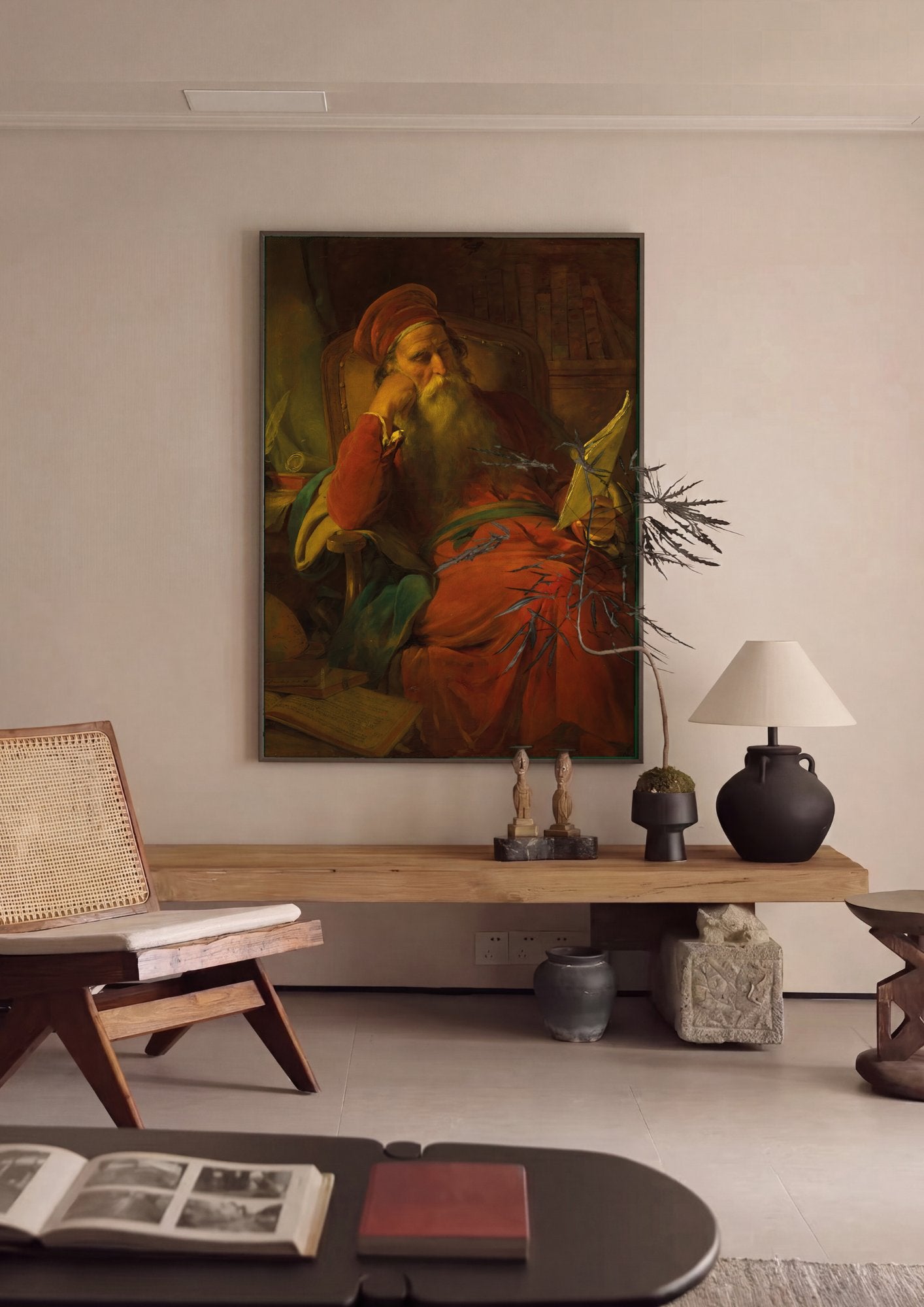 Quadro Decorativo O Estudioso - Friedrich Von Amerling em ambiente decorado