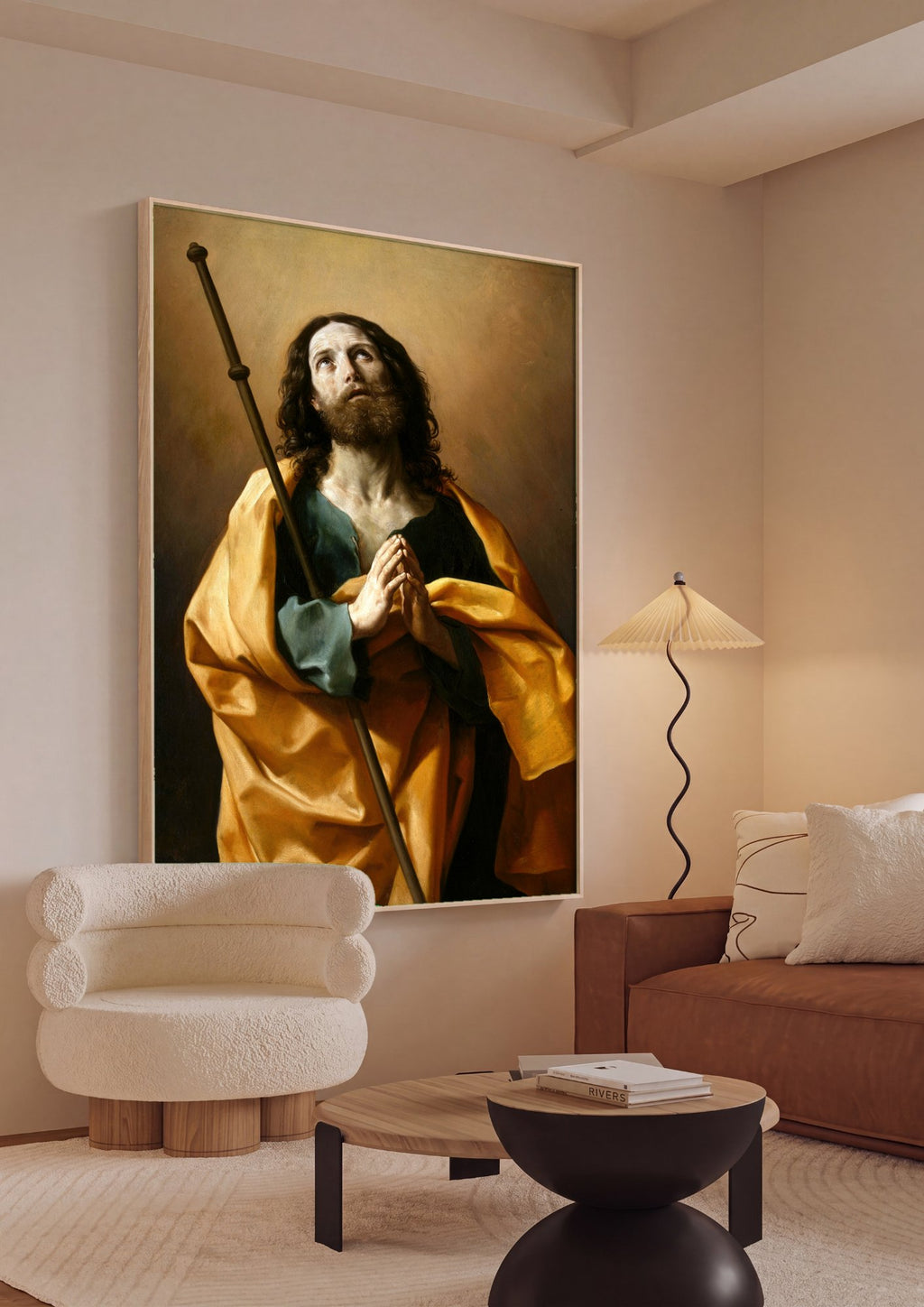 Quadro Decorativo São Tiago Menor - Guido Reni em ambiente decorado