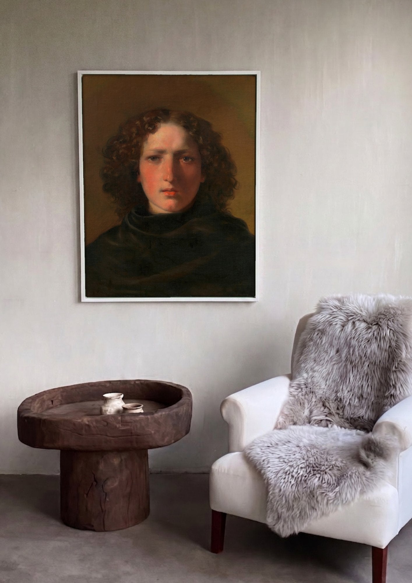 Quadro Decorativo Retrato de Jovem - Friedrich Von Amerling em ambiente decorado
