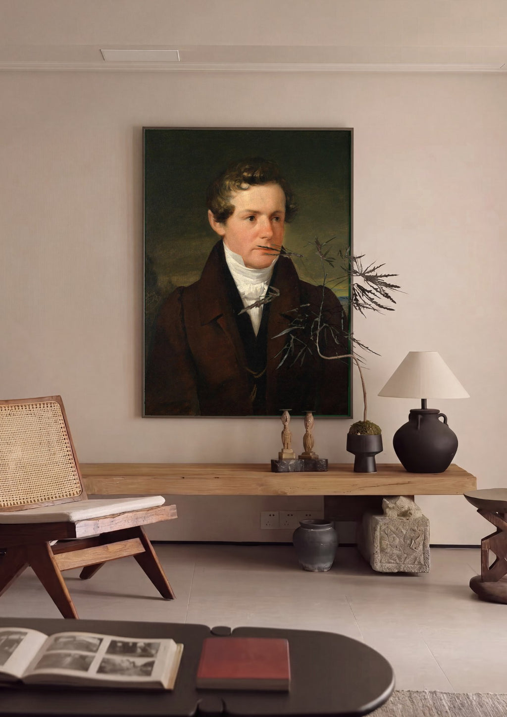 Quadro Decorativo Retrato de Homem - Friedrich von Amerling em ambiente decorado
