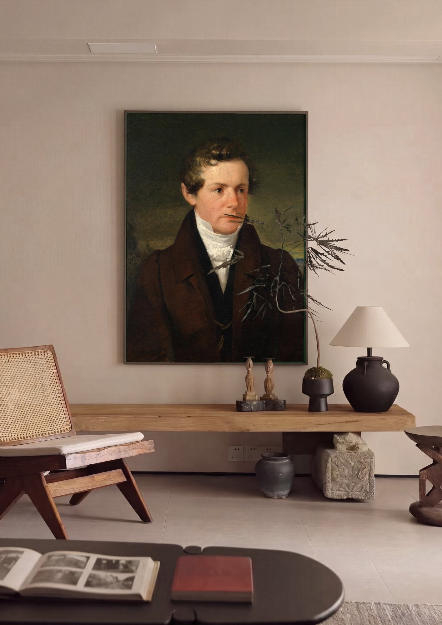 Quadro Decorativo Retrato de Homem - Friedrich von Amerling em ambiente decorado