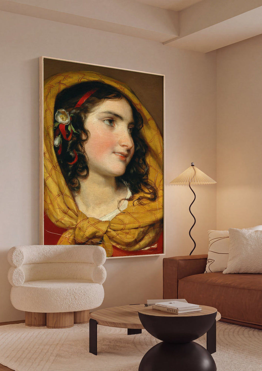 Quadro Decorativo A Jovem Oriental - Friedrich Von Amerling em ambiente decorado