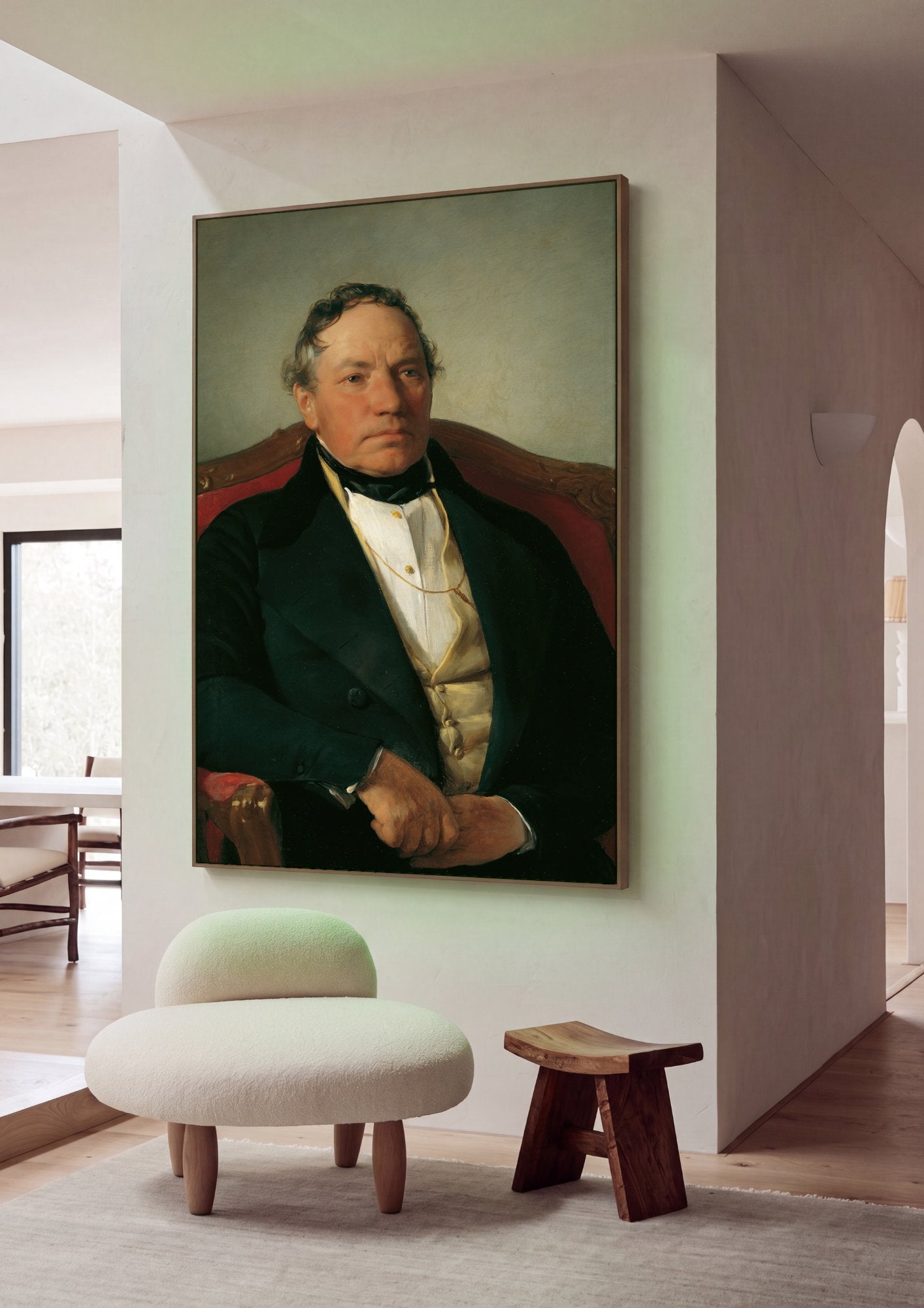 Quadro Decorativo Retrato de Homem - Friedrich von Amerling em ambiente decorado