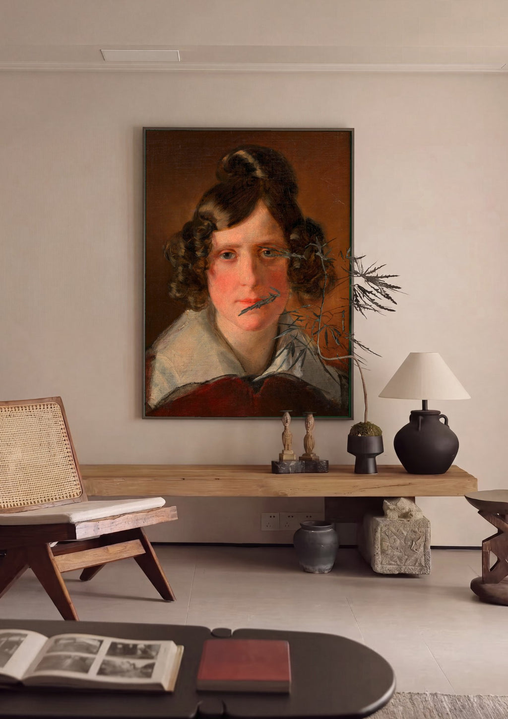 Quadro Decorativo Retrato Feminino - Friedrich Von Amerling em ambiente decorado