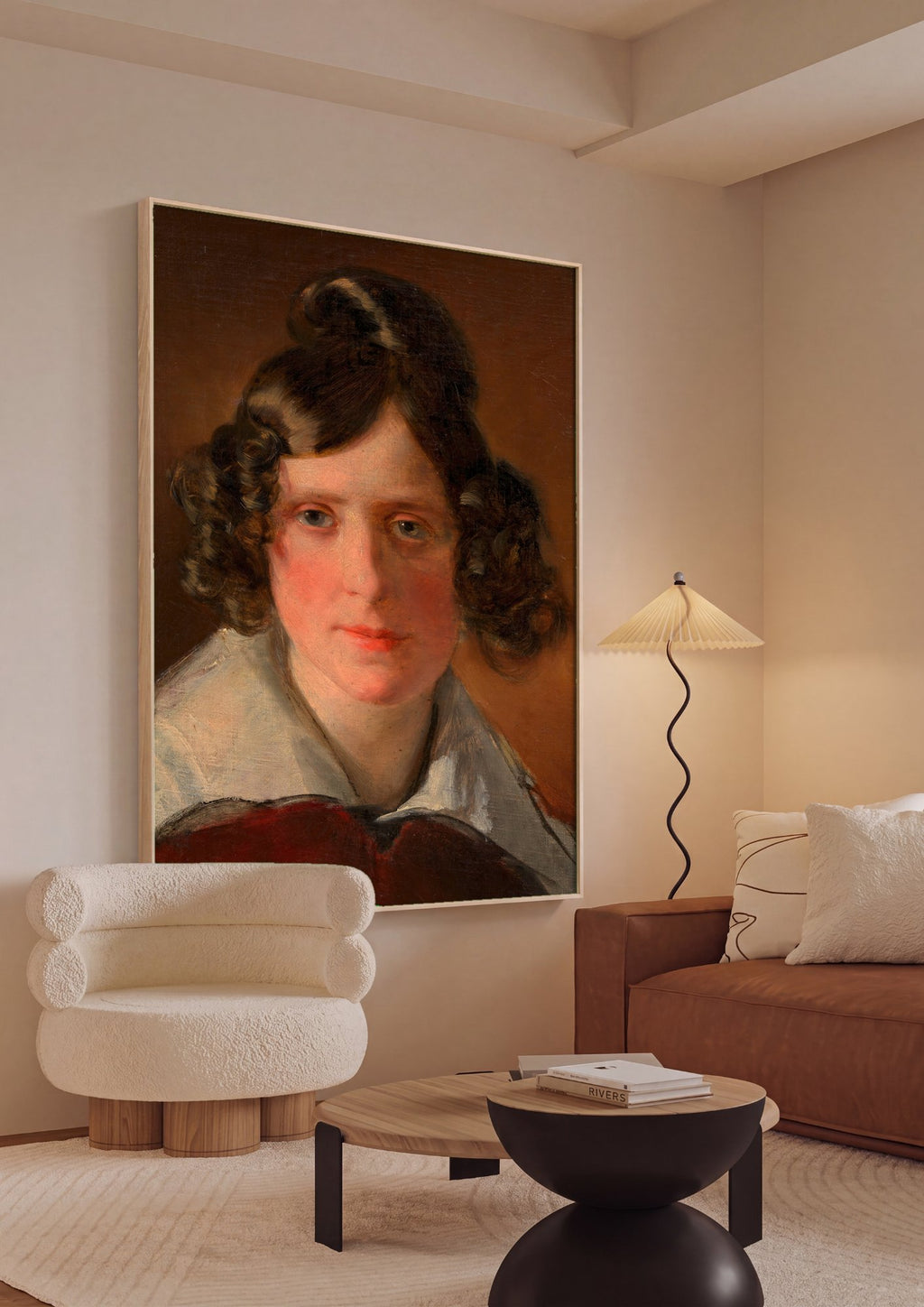 Quadro Decorativo Retrato Feminino - Friedrich Von Amerling em ambiente decorado