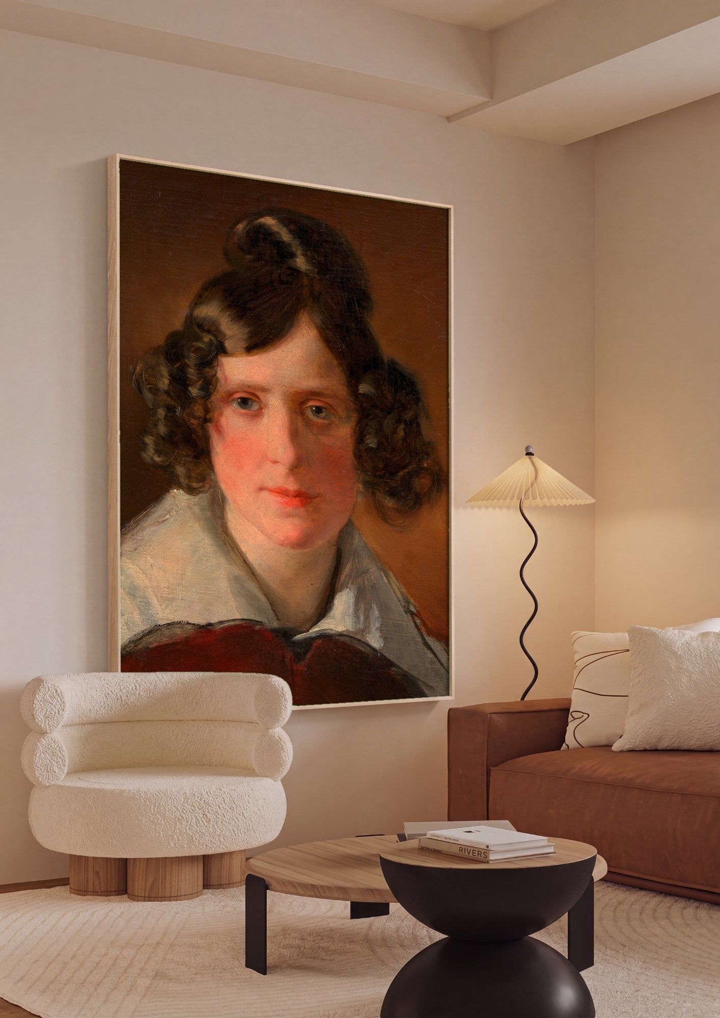 Quadro Decorativo Retrato Feminino - Friedrich Von Amerling em ambiente decorado