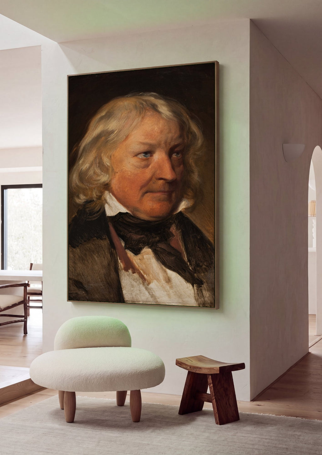 Quadro Decorativo Retrato de Homem - Friedrich Von Amerling em ambiente decorado