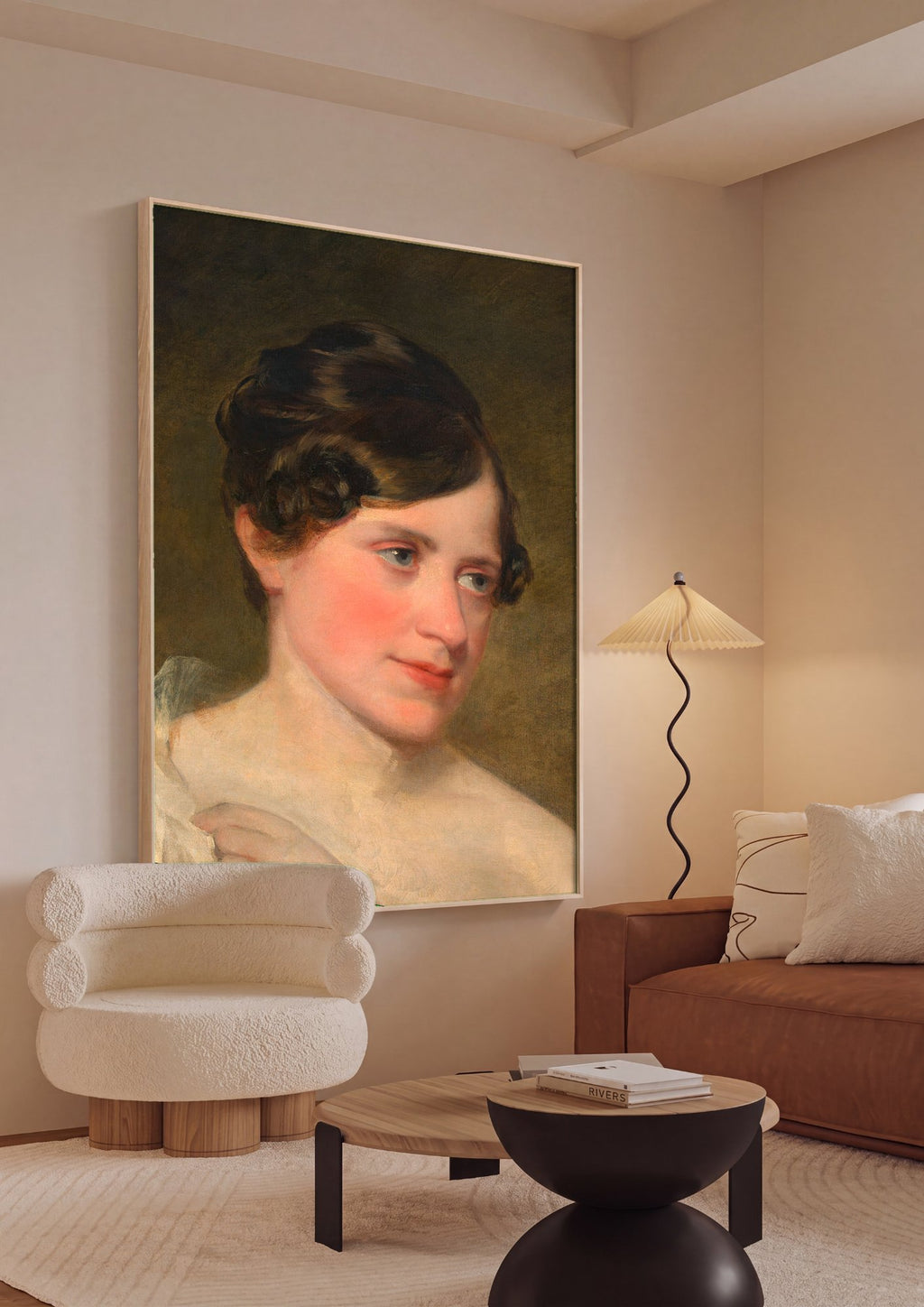 Quadro Decorativo Retrato Feminino - Friedrich Von Amerling em ambiente decorado