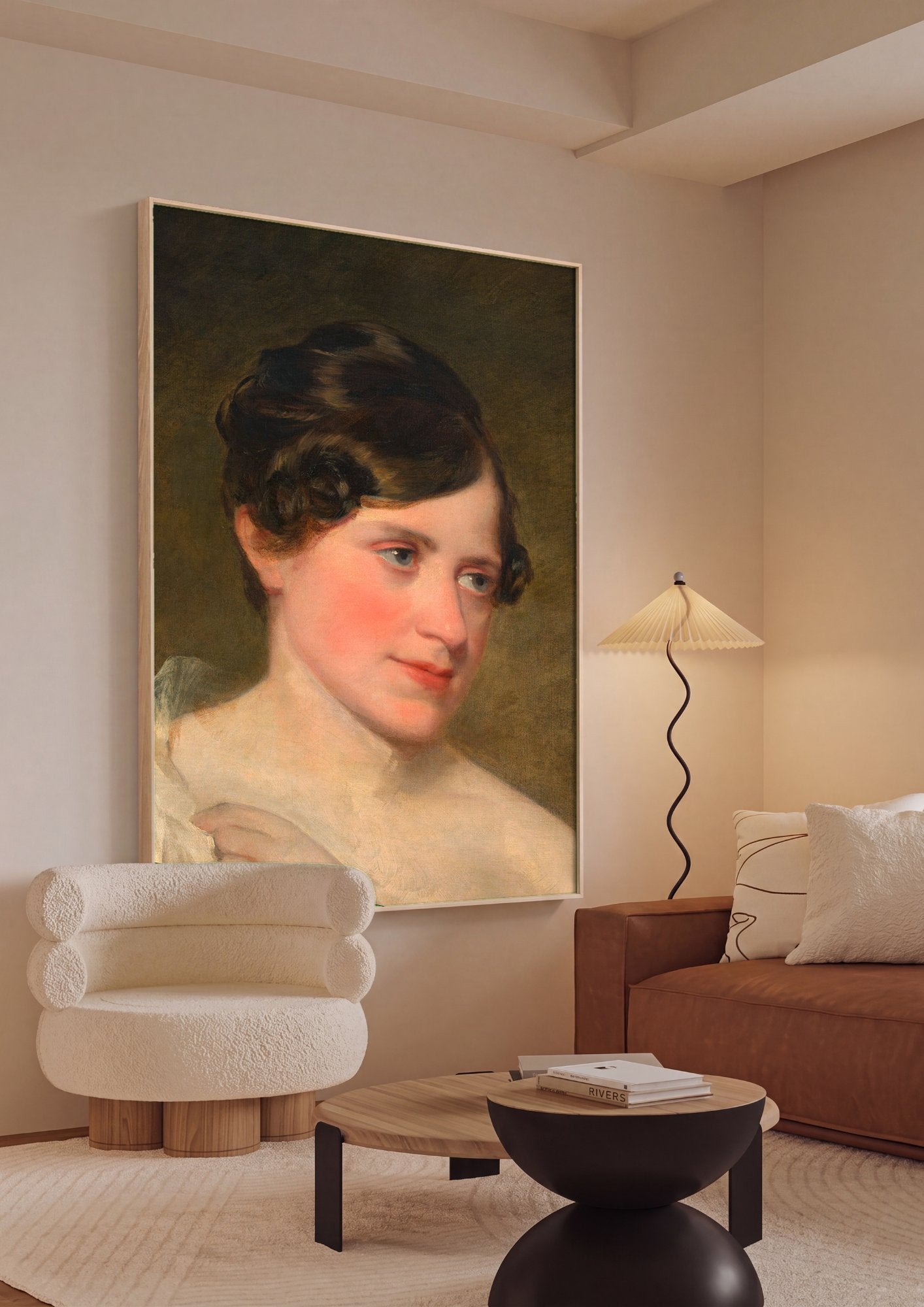 Quadro Decorativo Retrato Feminino - Friedrich Von Amerling em ambiente decorado