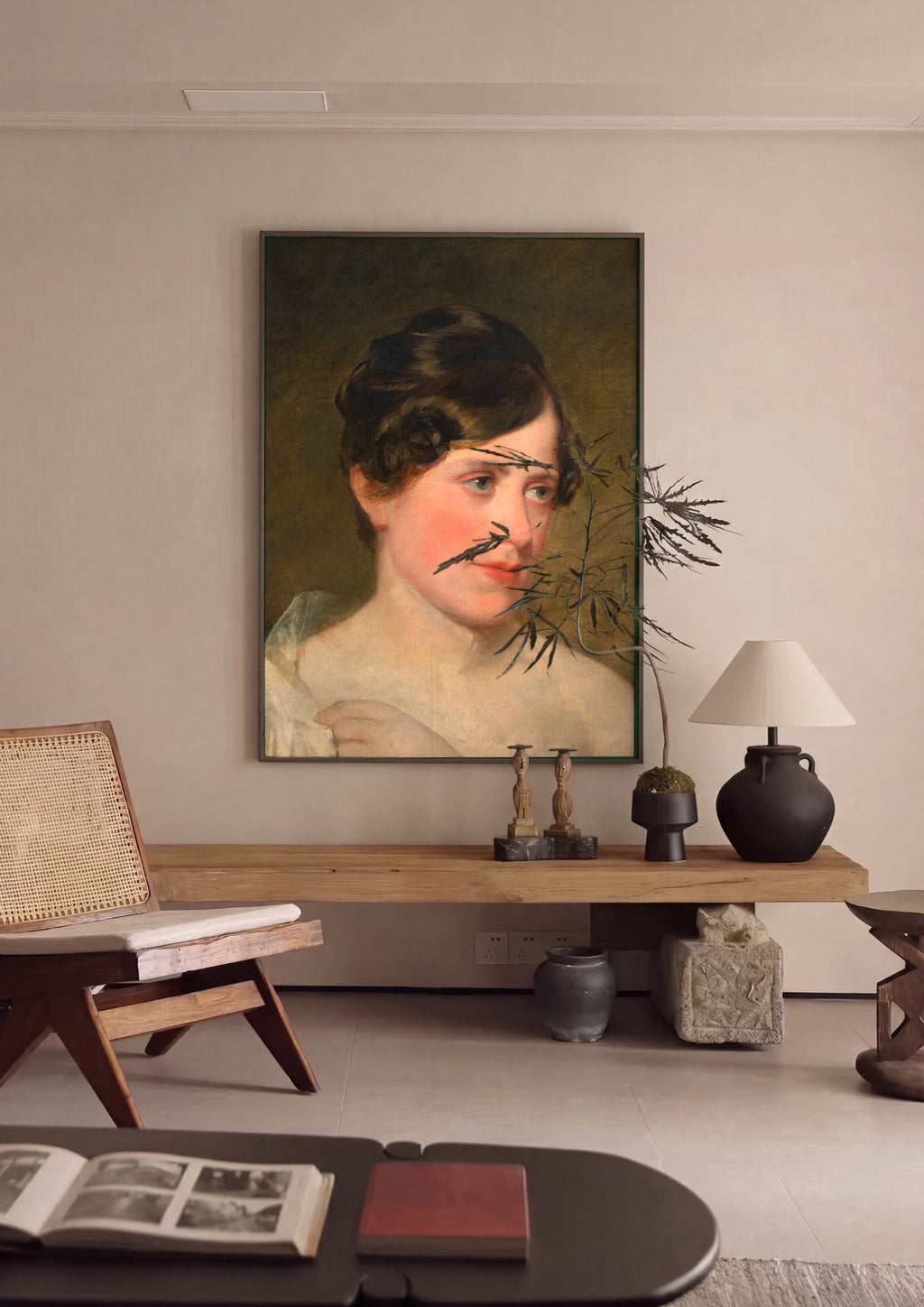 Quadro Decorativo Retrato Feminino - Friedrich Von Amerling em ambiente decorado