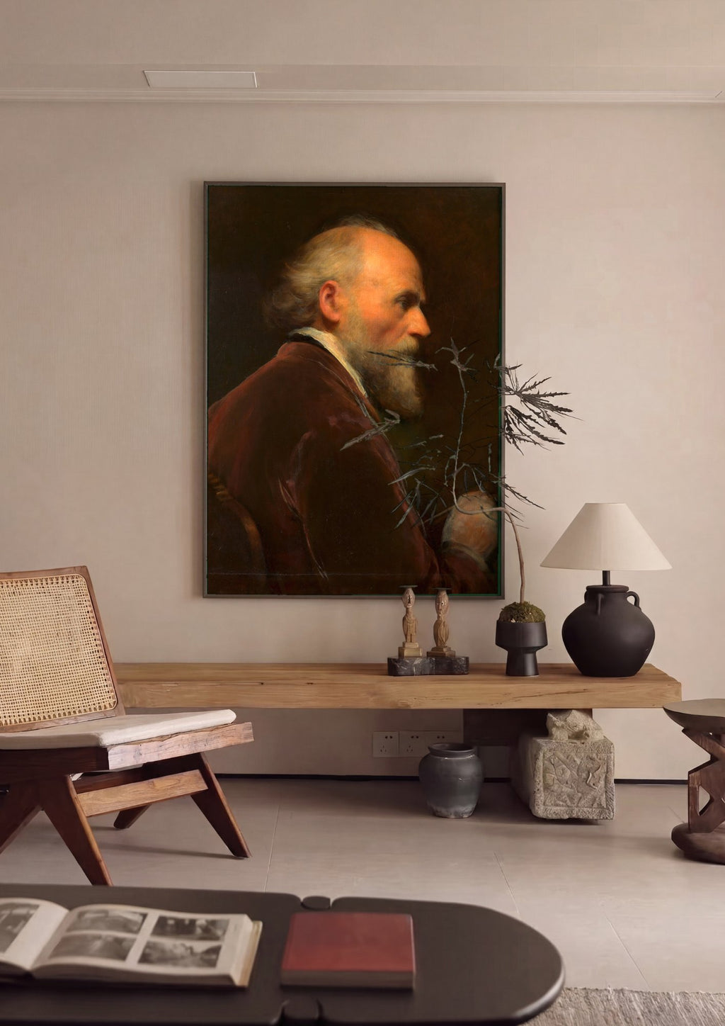 Quadro Decorativo Retrato de Homem - Friedrich von Amerling em ambiente decorado
