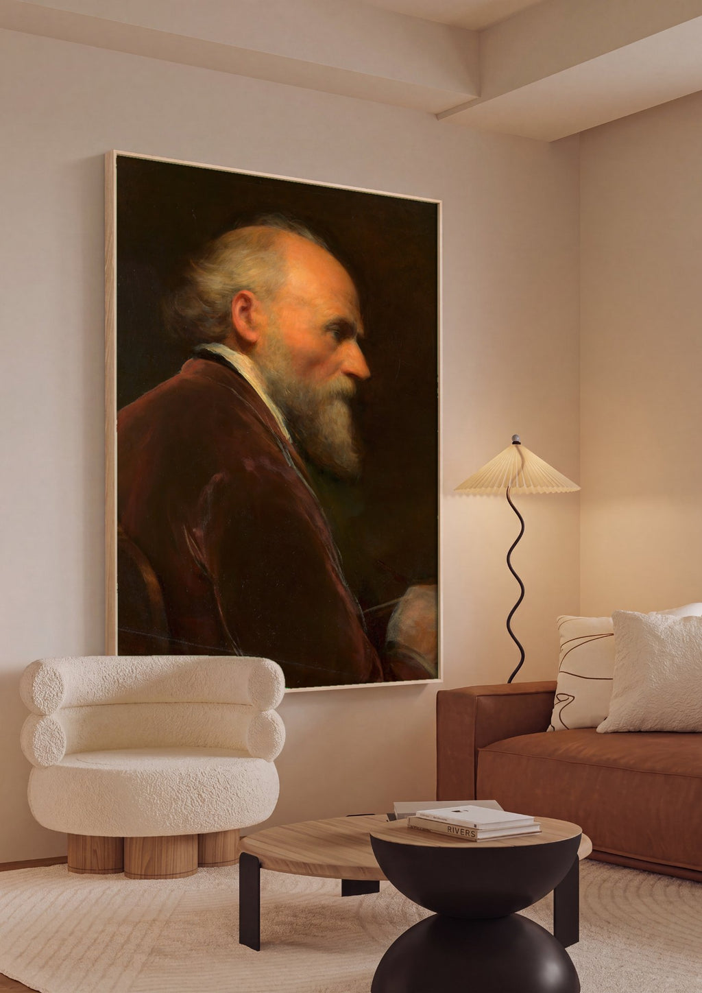 Quadro Decorativo Retrato de Homem - Friedrich von Amerling em ambiente decorado