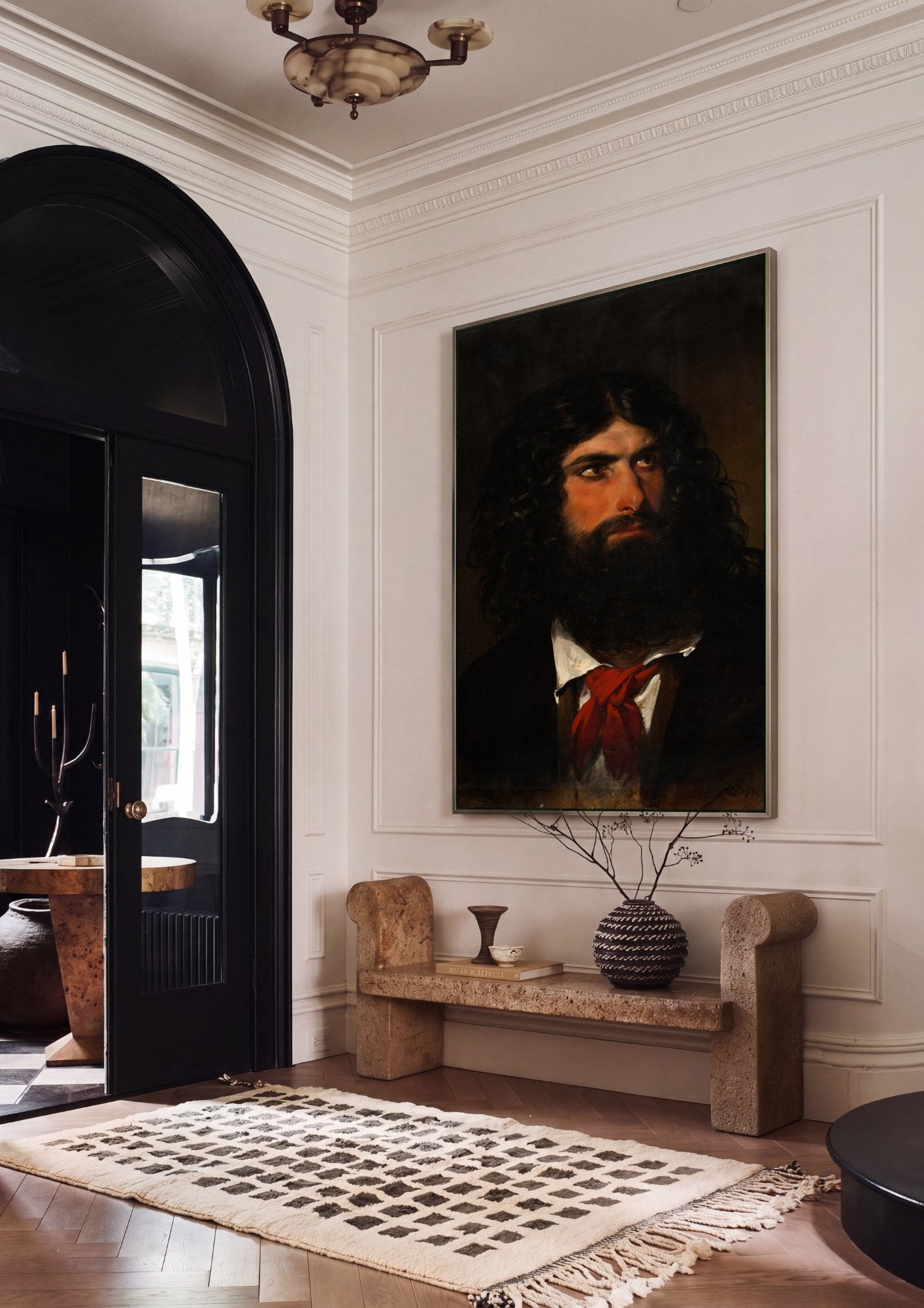 Quadro Decorativo Retrato de Jovem - Friedrich von Amerling em ambiente decorado