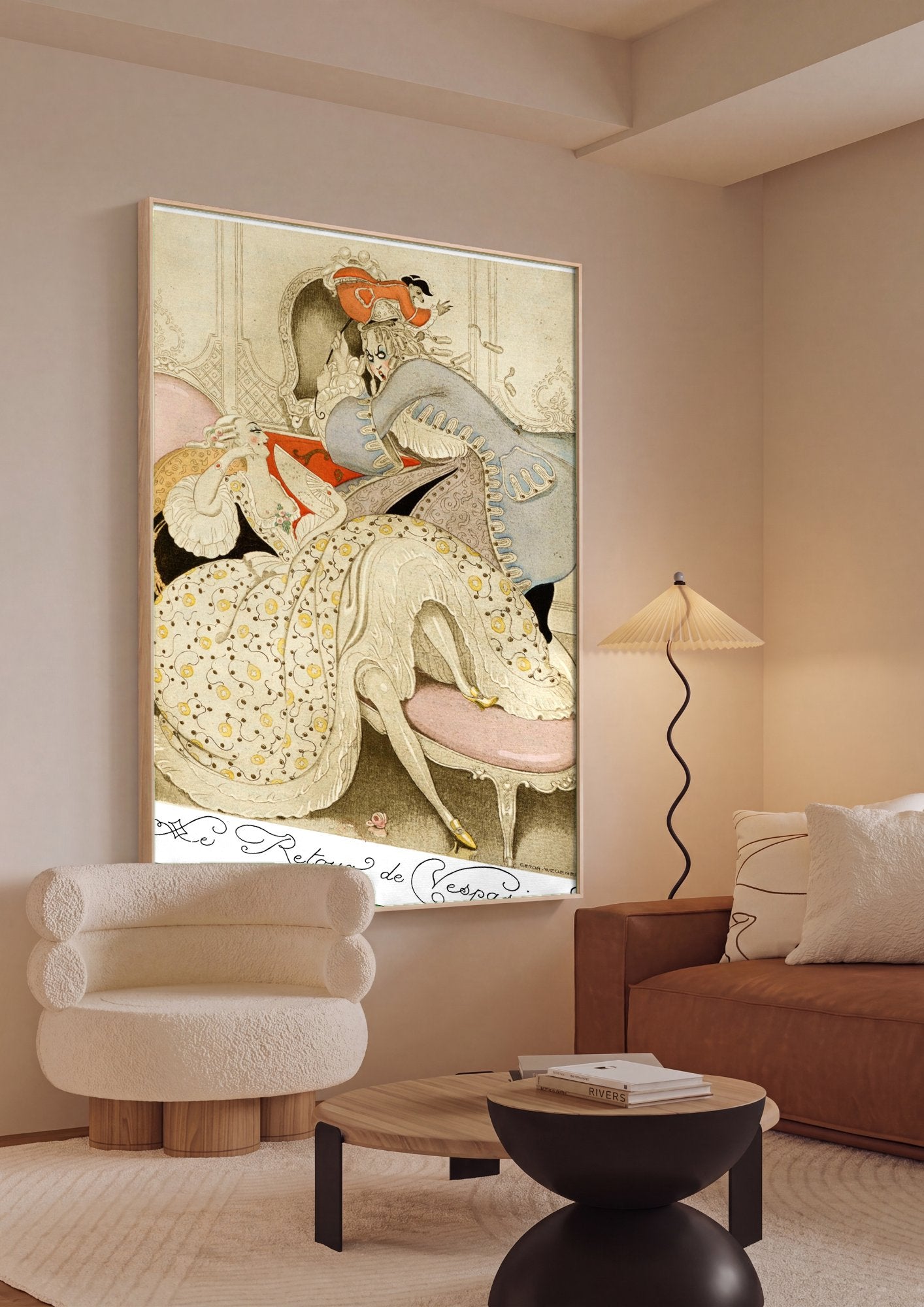 Quadro Decorativo Le Retour de Vespasien - Gerda Wegener em ambiente decorado