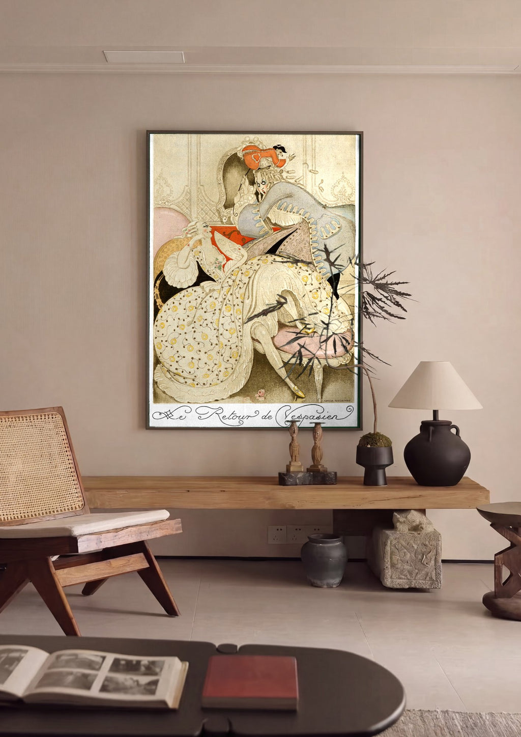 Quadro Decorativo Le Retour de Vespasien - Gerda Wegener em ambiente decorado
