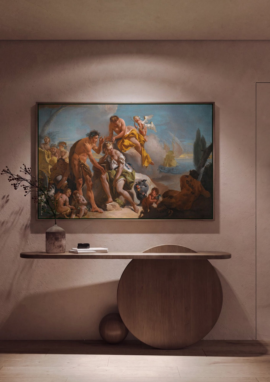 Quadro Decorativo A Chegada de Baco - Tiepolo em ambiente decorado