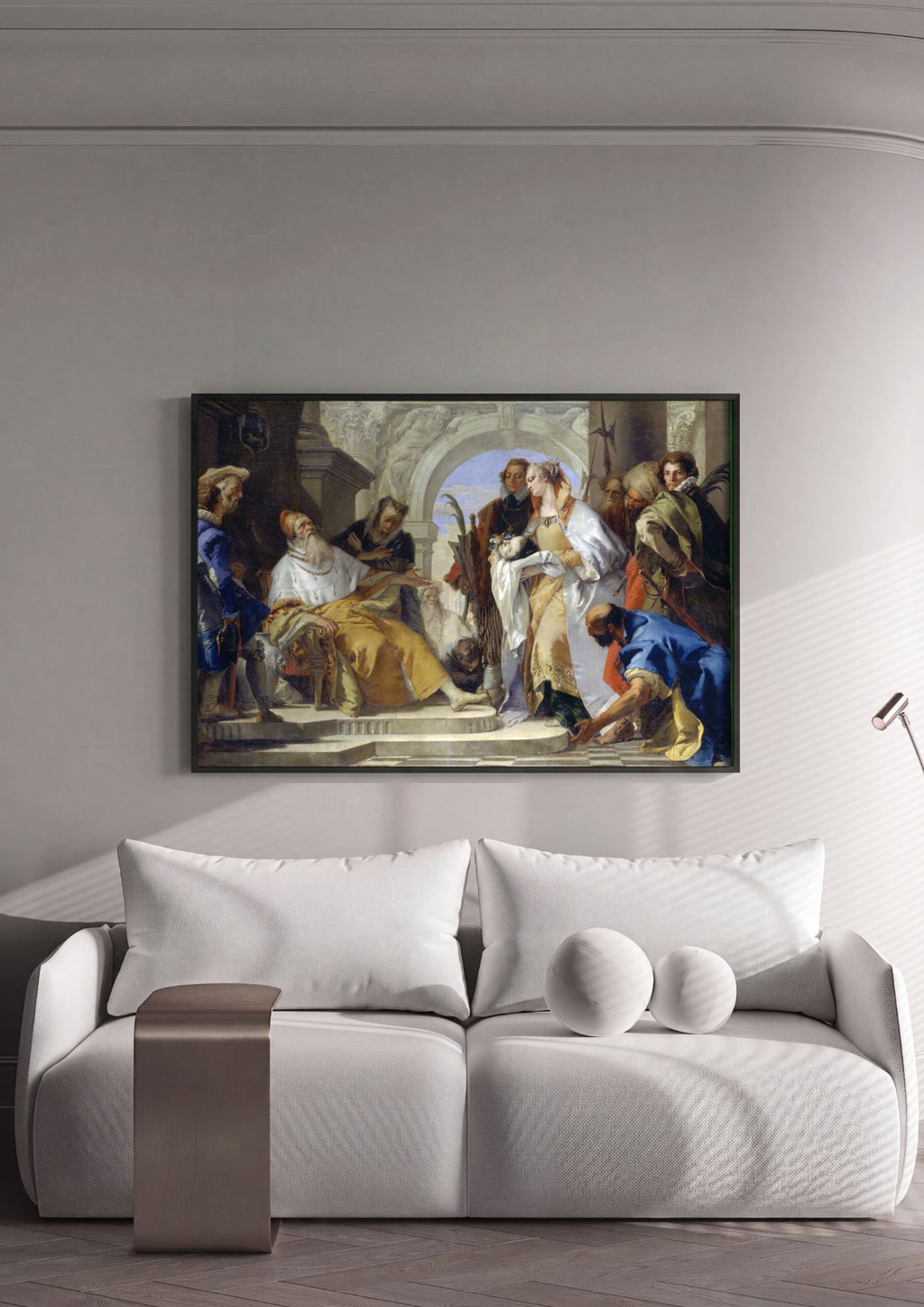 Quadro Decorativo A Morte de Sêneca - Tiepolo em ambiente decorado