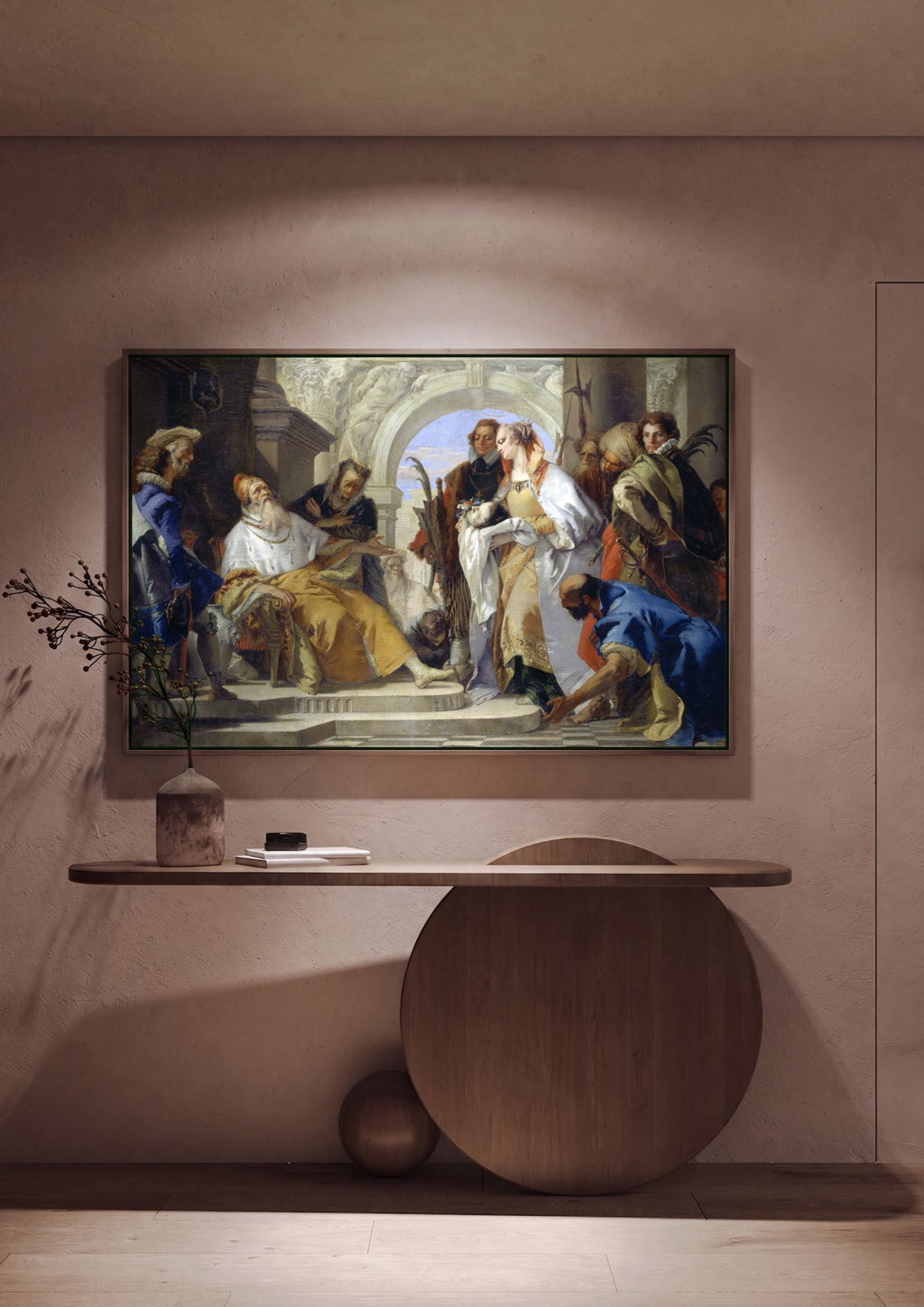 Quadro Decorativo A Morte de Sêneca - Tiepolo em ambiente decorado