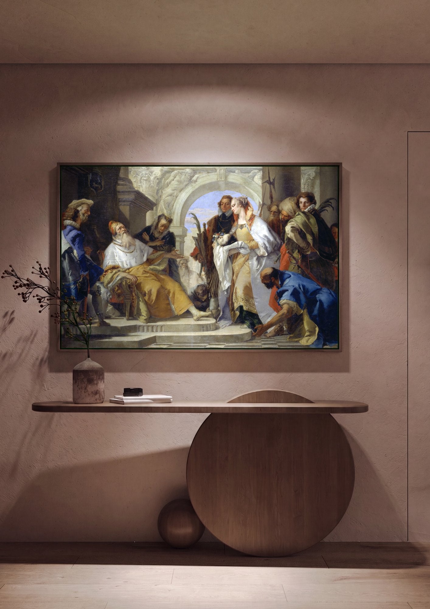 Quadro Decorativo A Morte de Sêneca - Tiepolo em ambiente decorado