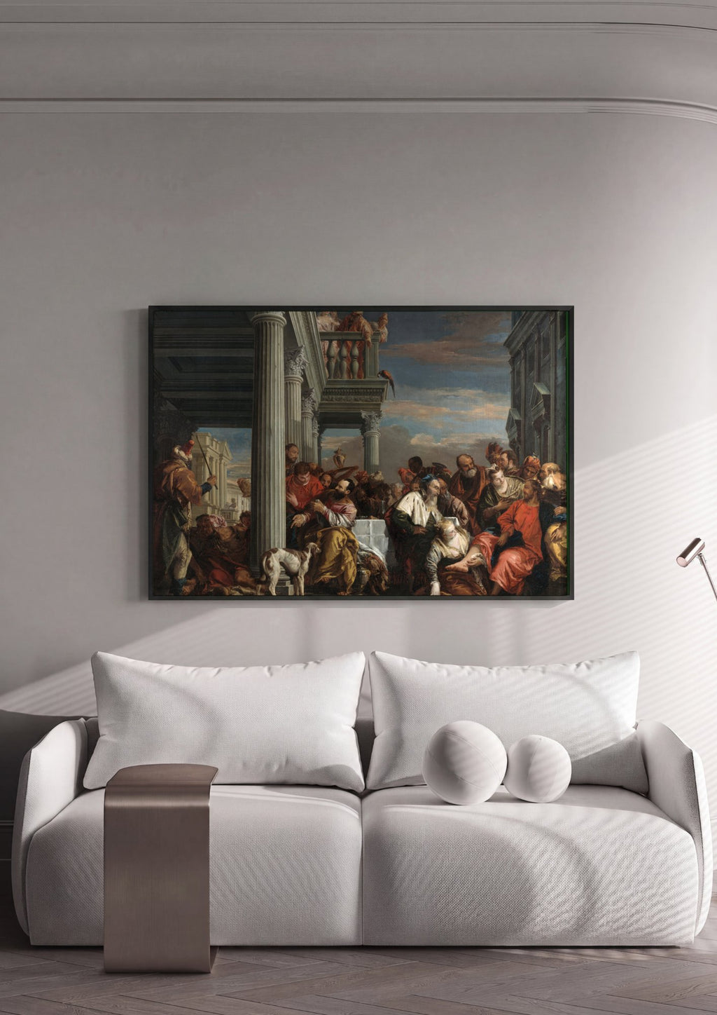 Quadro Decorativo A Lavagem dos Pés - Tiepolo em ambiente decorado