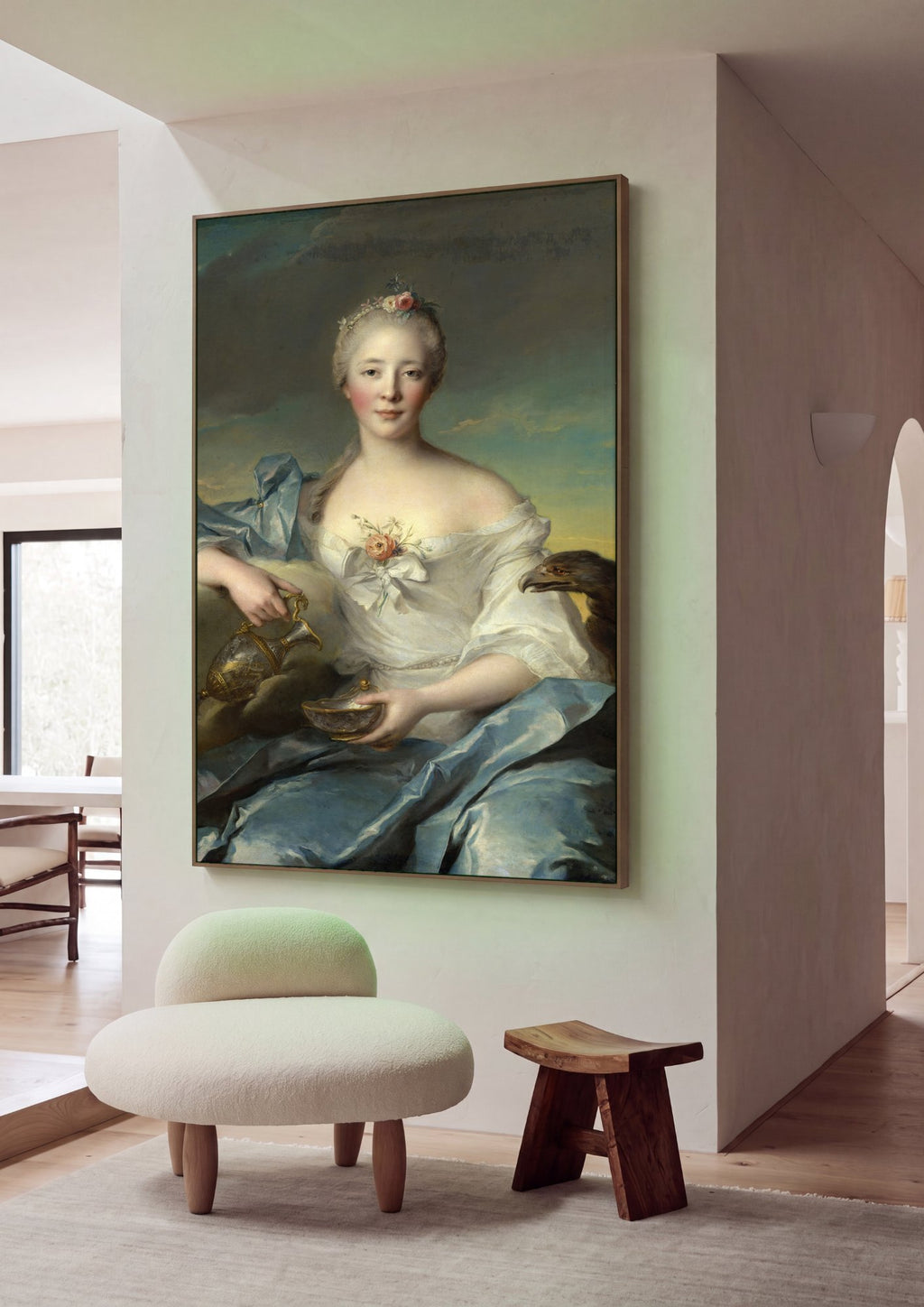 Quadro Decorativo Hebe - Jean Marc Nattier em ambiente decorado