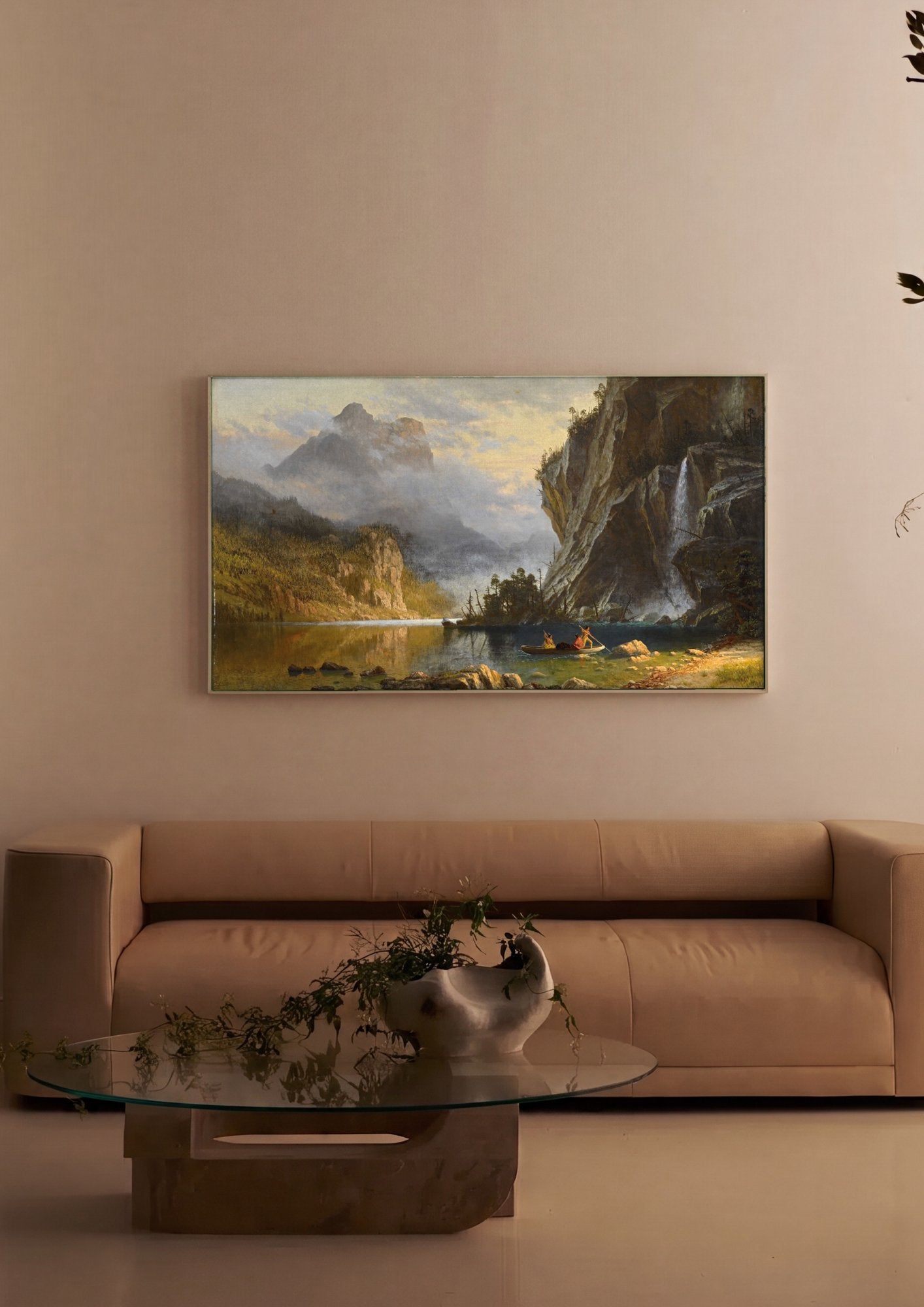 Quadro Decorativo 'Lake Tahoe' - Albert Bierstadt em ambiente decorado