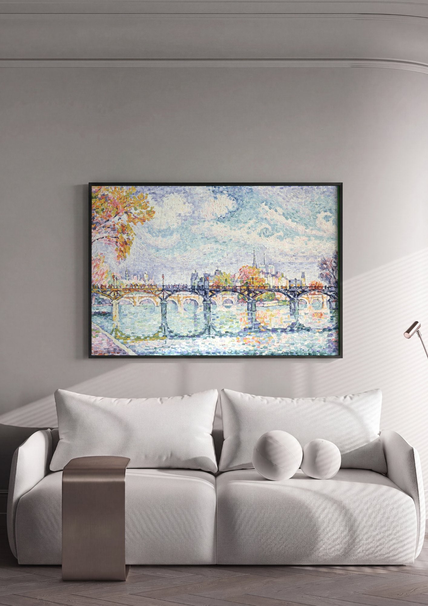 Quadro Decorativo A Ponte das Artes - Signac em ambiente decorado