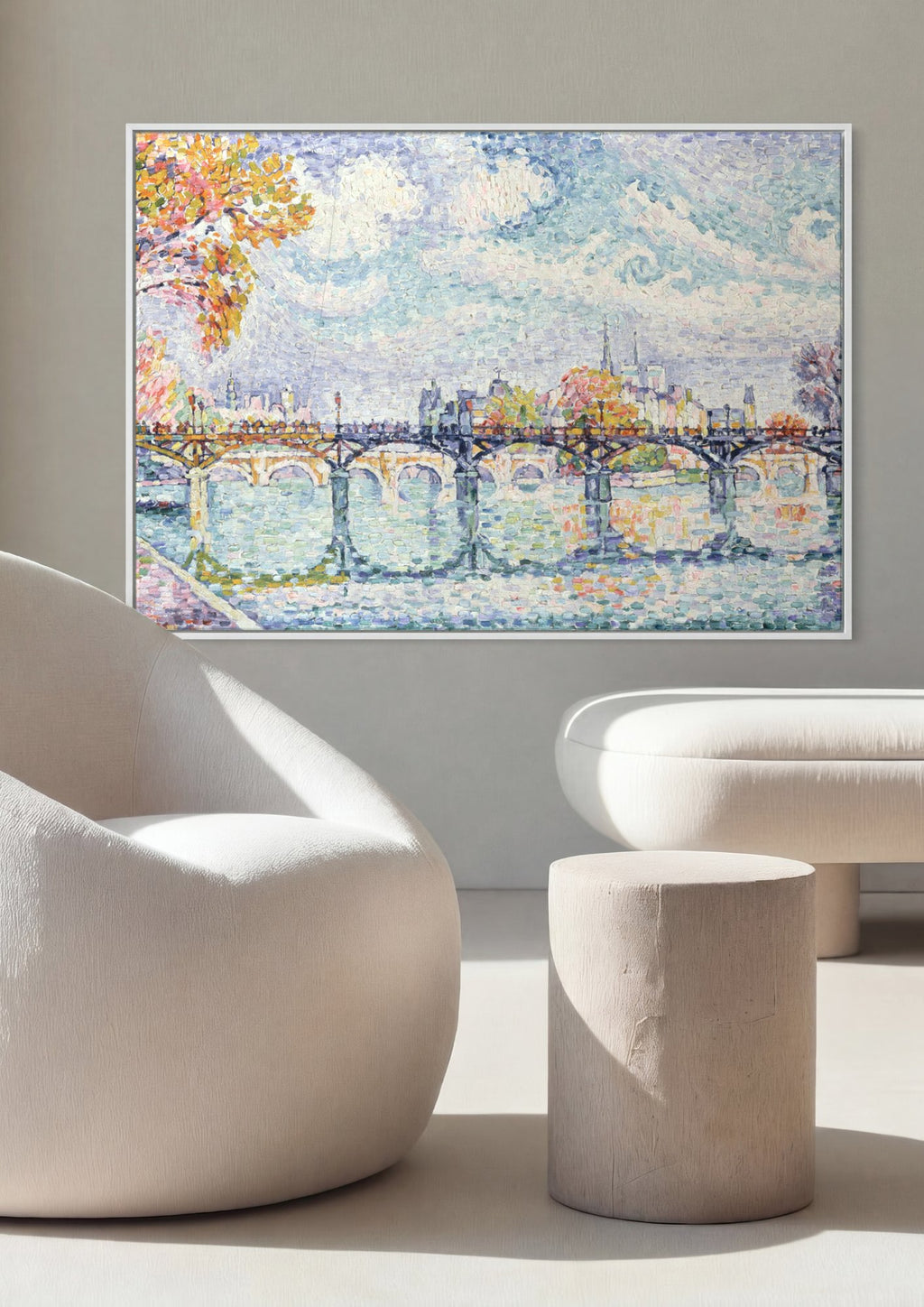 Quadro Decorativo A Ponte das Artes - Signac em ambiente decorado