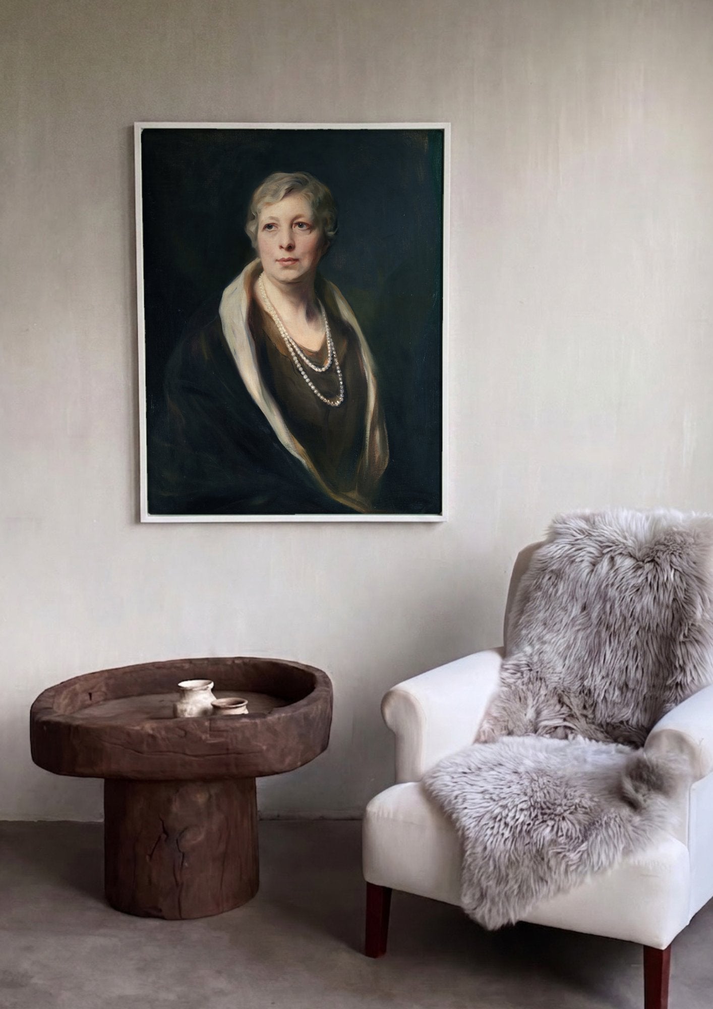 Quadro Decorativo Retrato Feminino - Philip Alexius de László em ambiente decorado