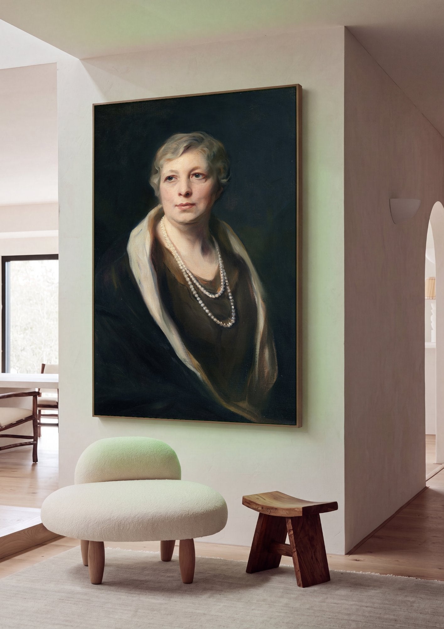 Quadro Decorativo Retrato Feminino - Philip Alexius de László em ambiente decorado