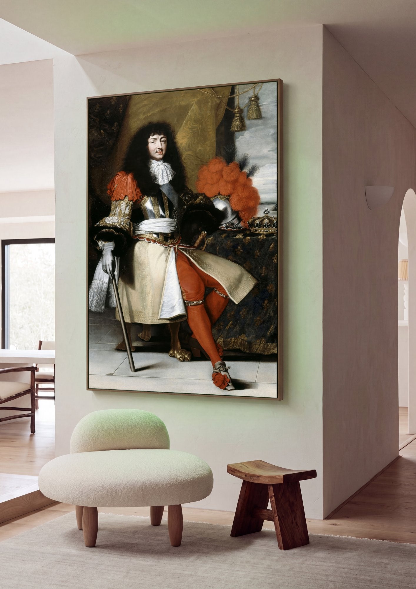 Quadro Decorativo Luís XIV, Rei Sol - Philippe de Champaigne em ambiente decorado