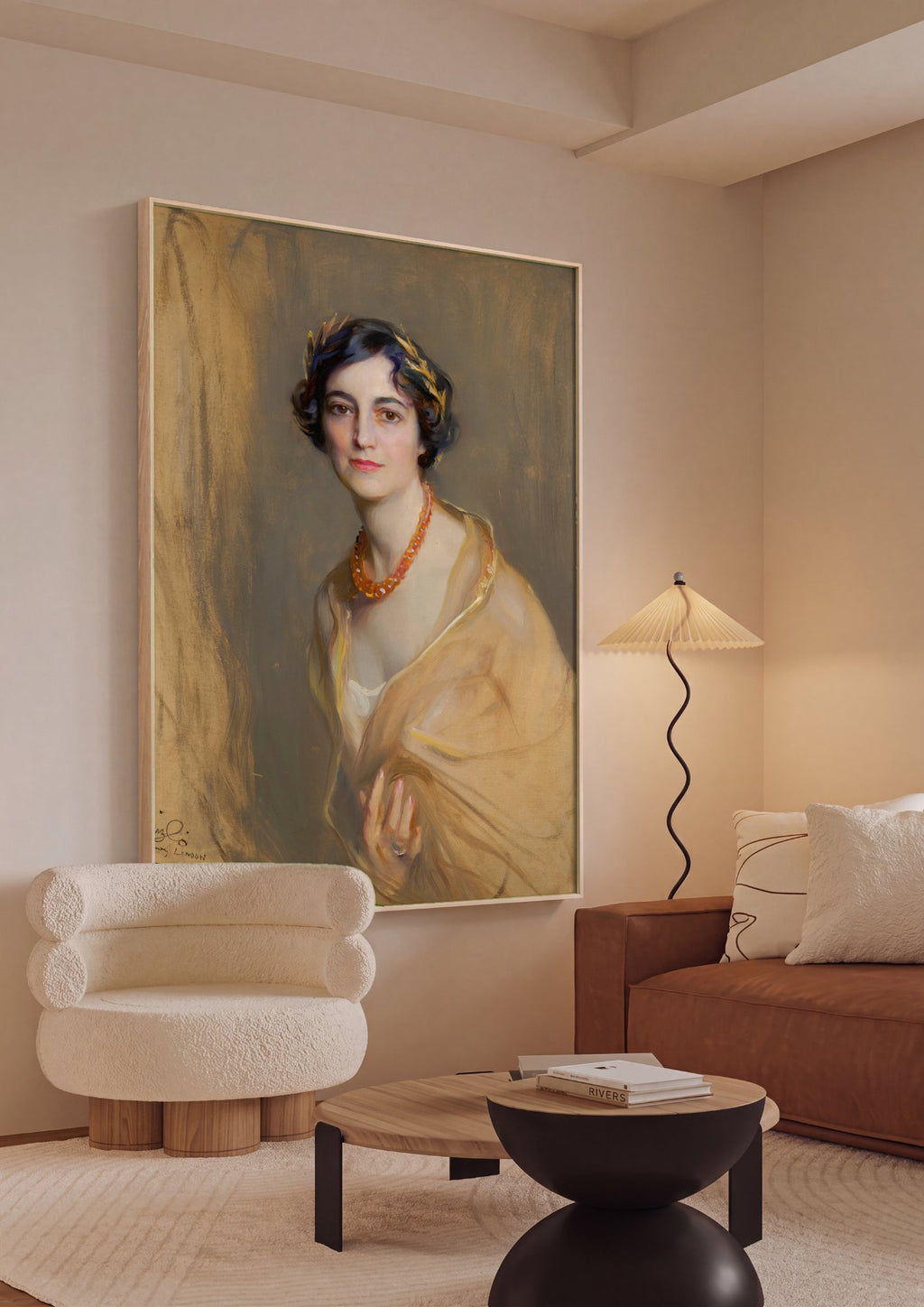 Quadro Decorativo Retrato Feminino - Philip Alexius de László em ambiente decorado